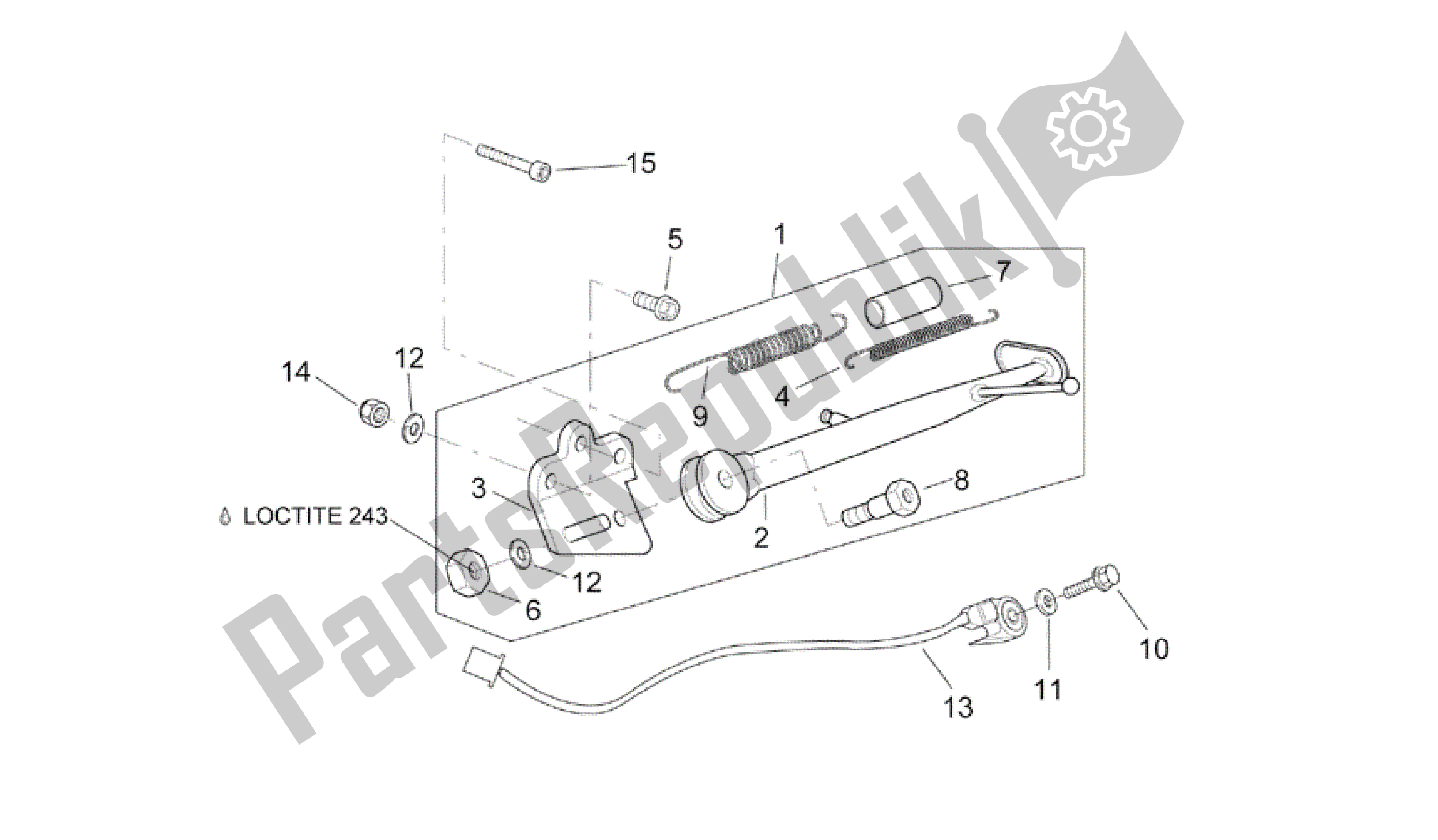 Toutes les pièces pour le Béquille Centrale du Aprilia RSV Mille R 3963 1000 2003