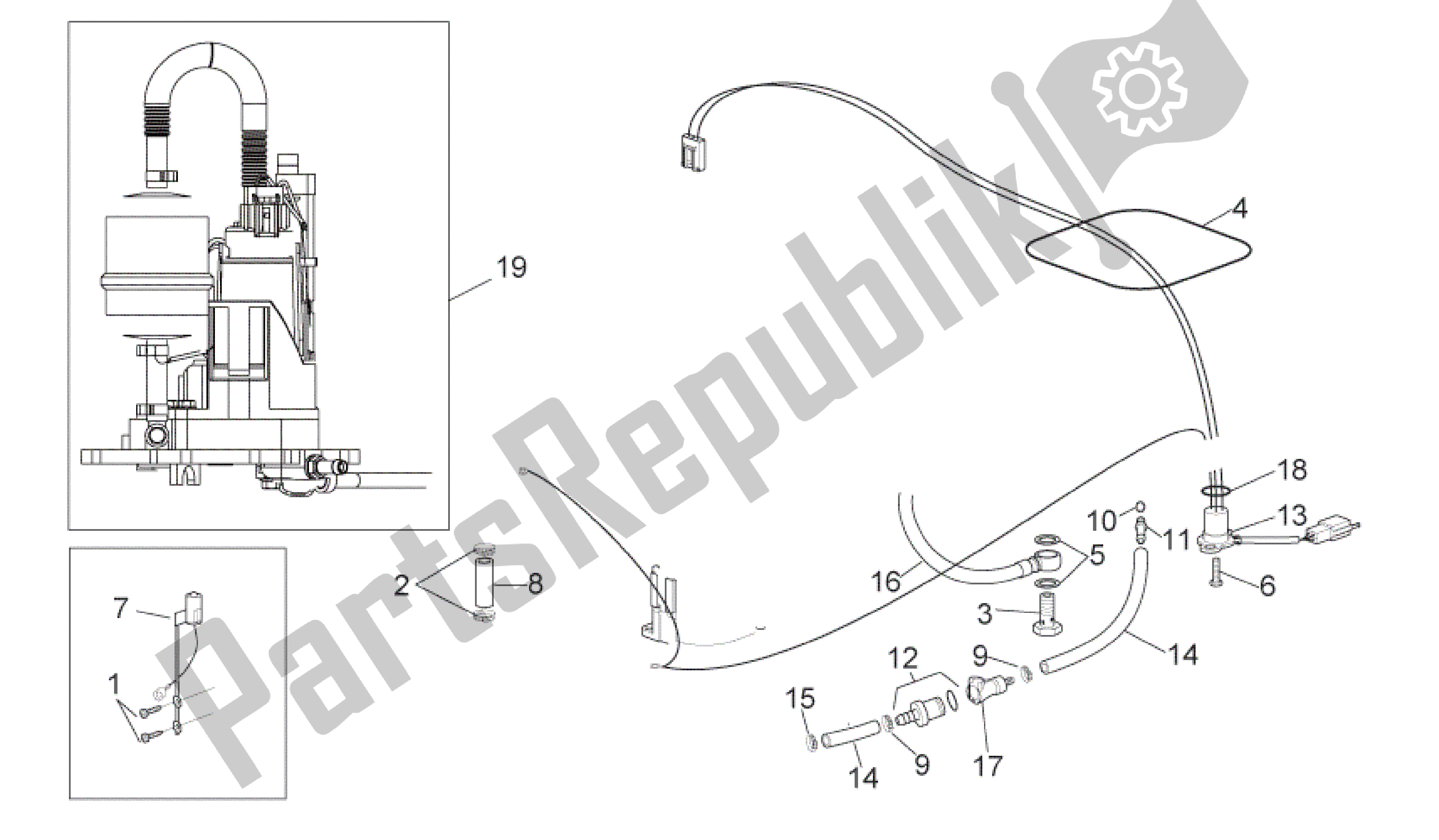 Todas las partes para Bomba De Combustible de Aprilia RSV Mille R 3963 1000 2003