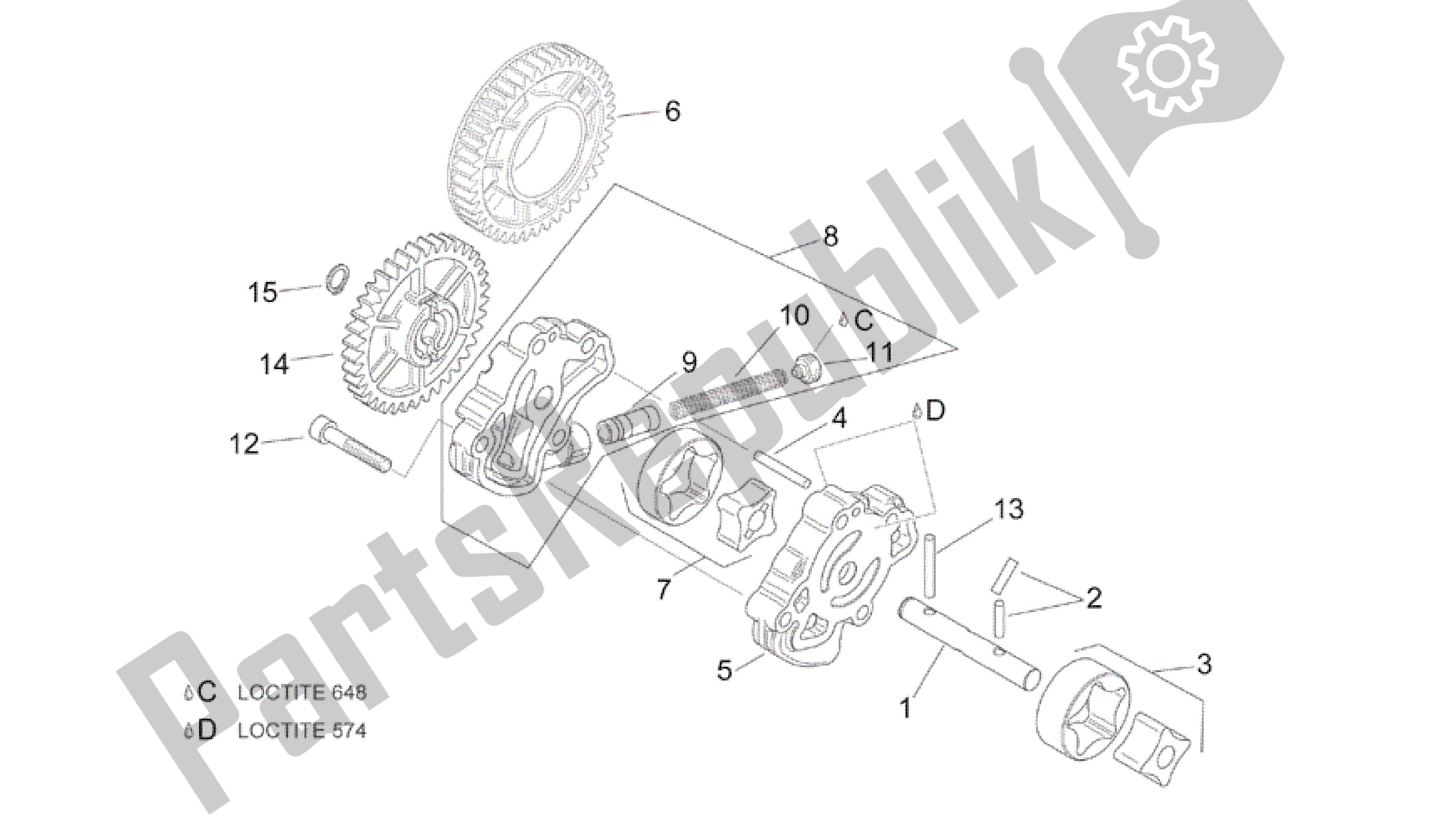 Tutte le parti per il Pompa Dell'olio del Aprilia RSV Mille R GP1 Limited Edition 3963 1000 2003