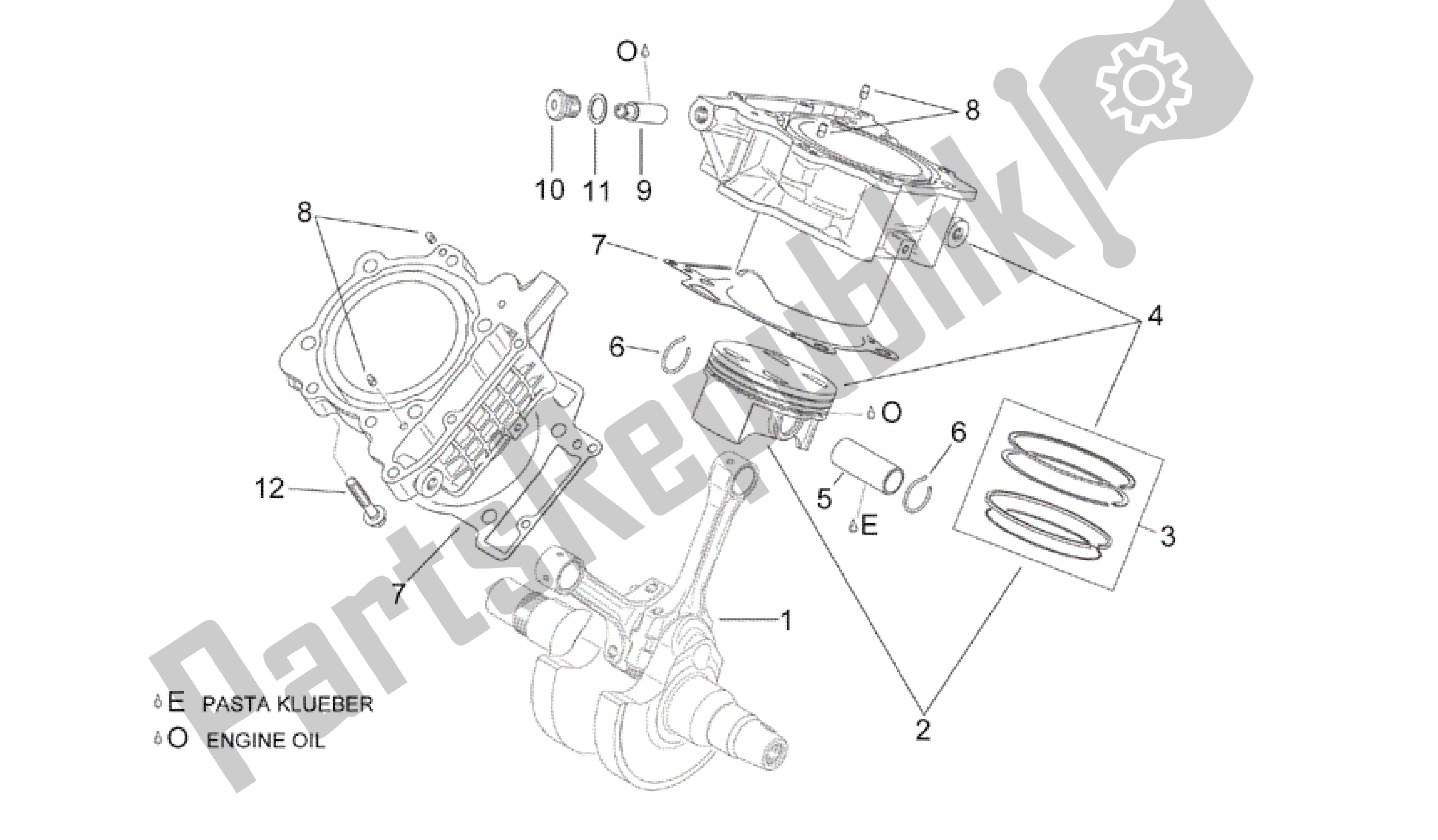 All parts for the Crankshaft Ii of the Aprilia RSV Mille R GP1 Limited Edition 3963 1000 2003