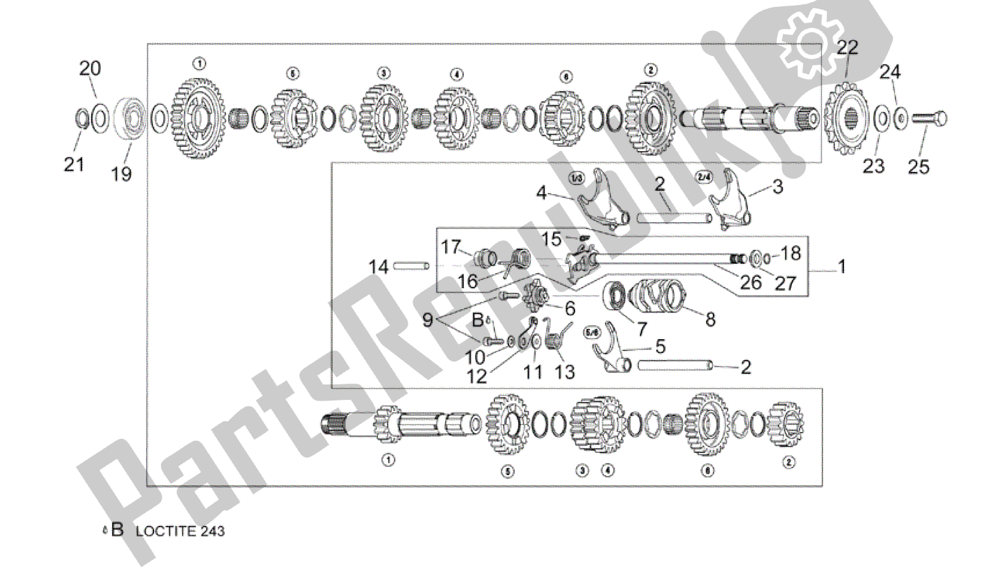 Toutes les pièces pour le Sélecteur De Boîte De Vitesses du Aprilia RSV Mille R GP1 Limited Edition 3963 1000 2003