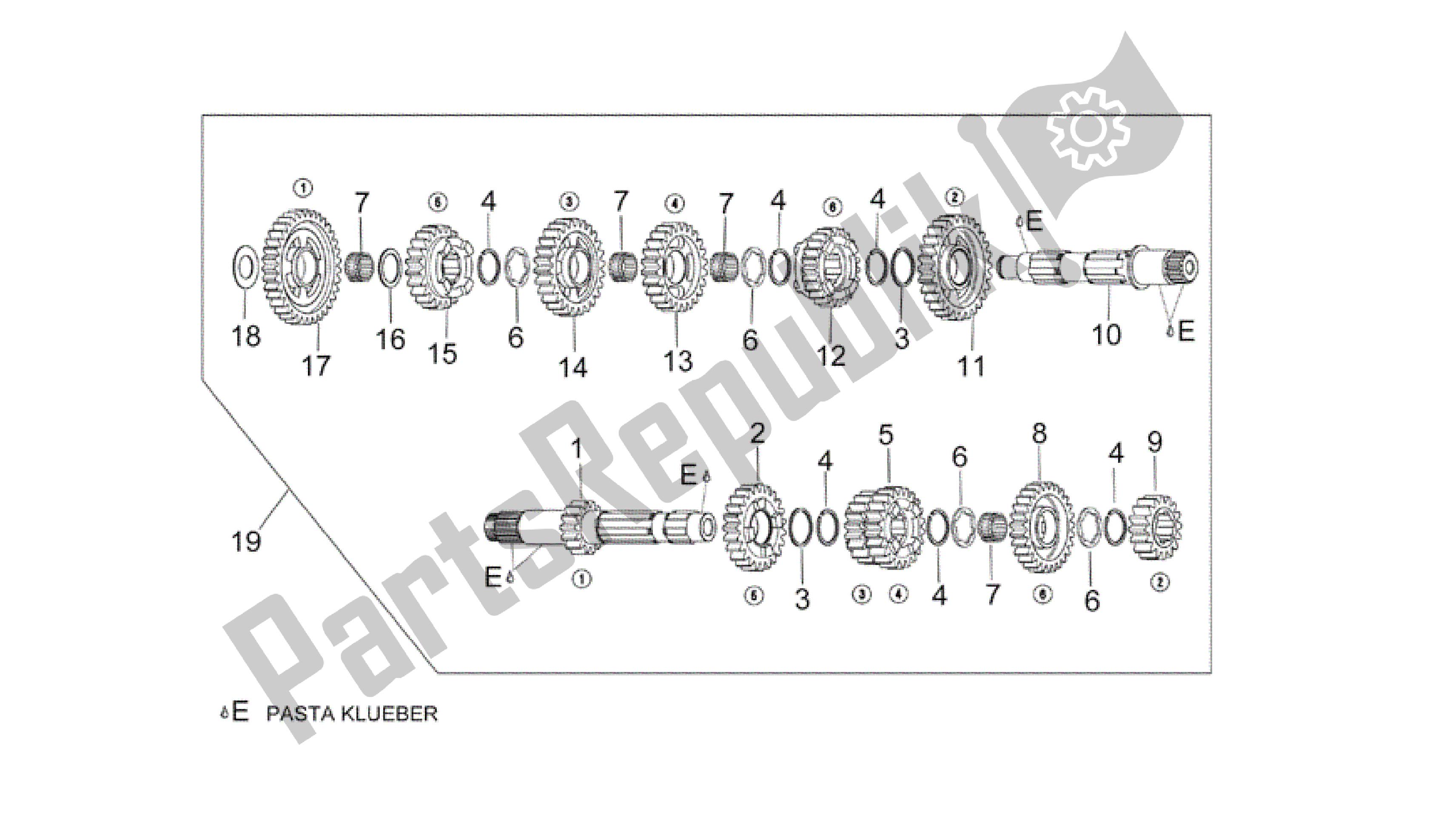 Alle Teile für das Getriebe des Aprilia RSV Mille R GP1 Limited Edition 3963 1000 2003