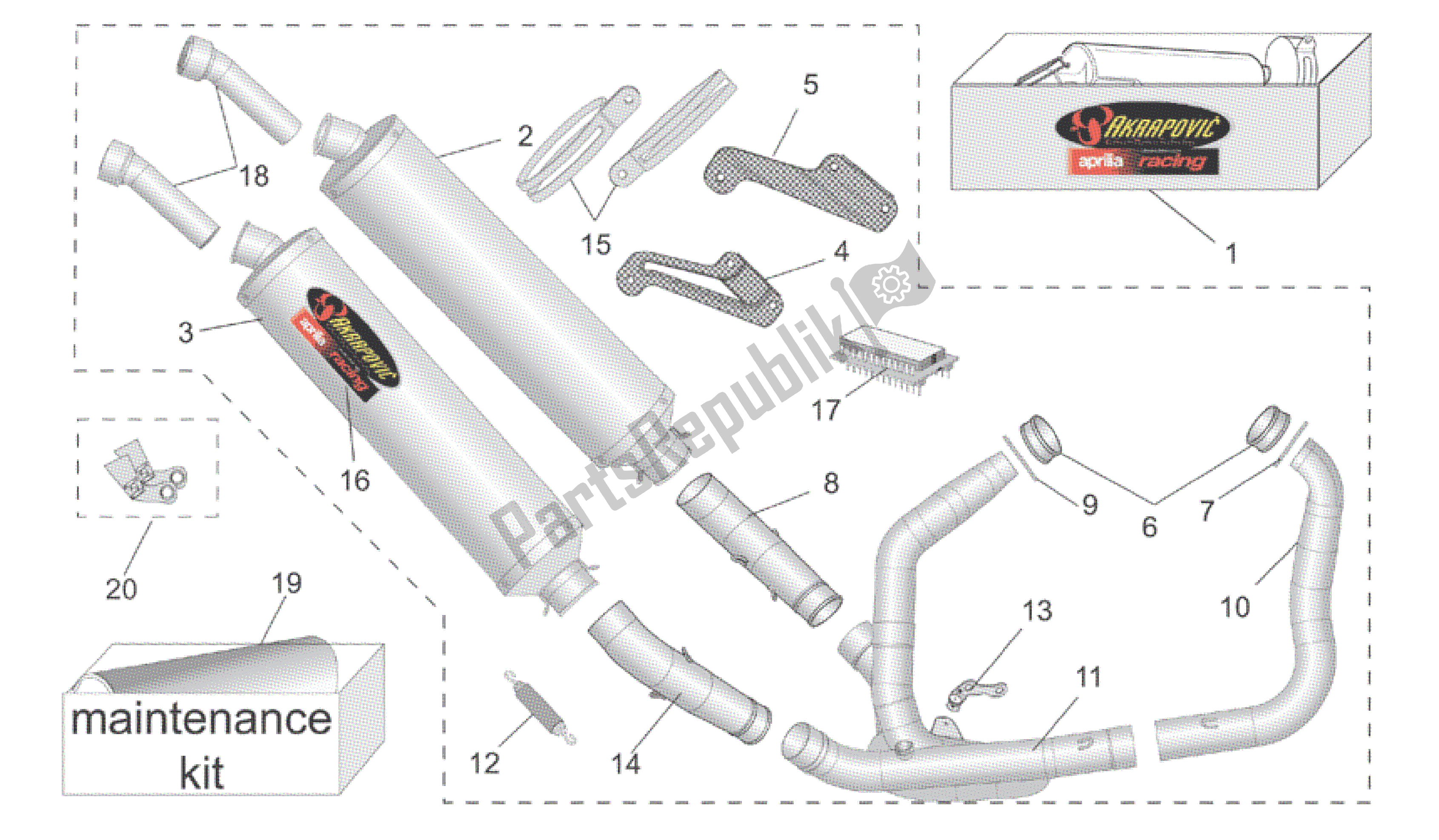 Todas las partes para Acc. - Partes De Rendimiento Ii de Aprilia RSV Mille R GP1 Limited Edition 3963 1000 2003
