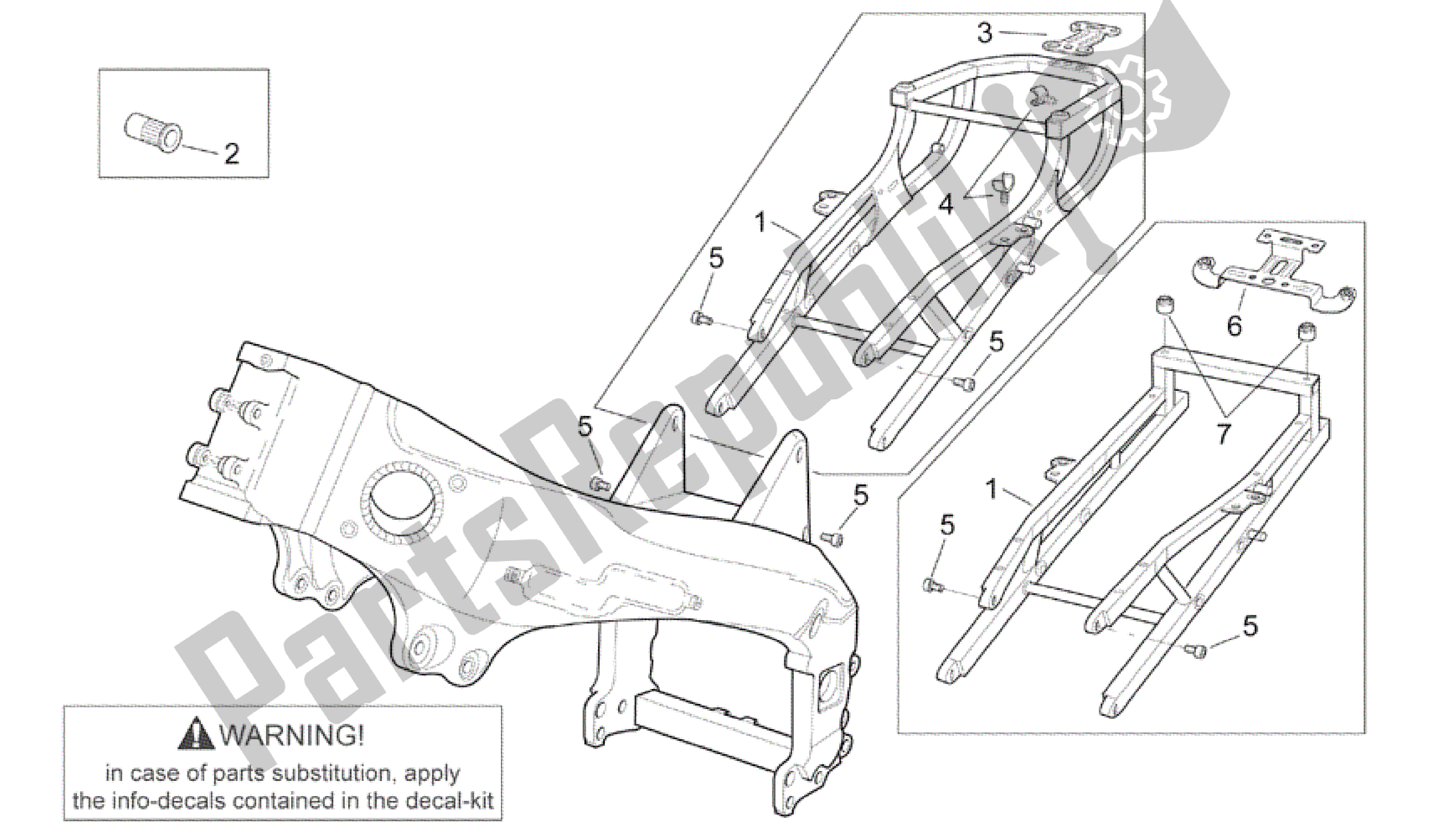 Wszystkie części do Ramka I Aprilia RSV Mille R GP1 Limited Edition 3963 1000 2003