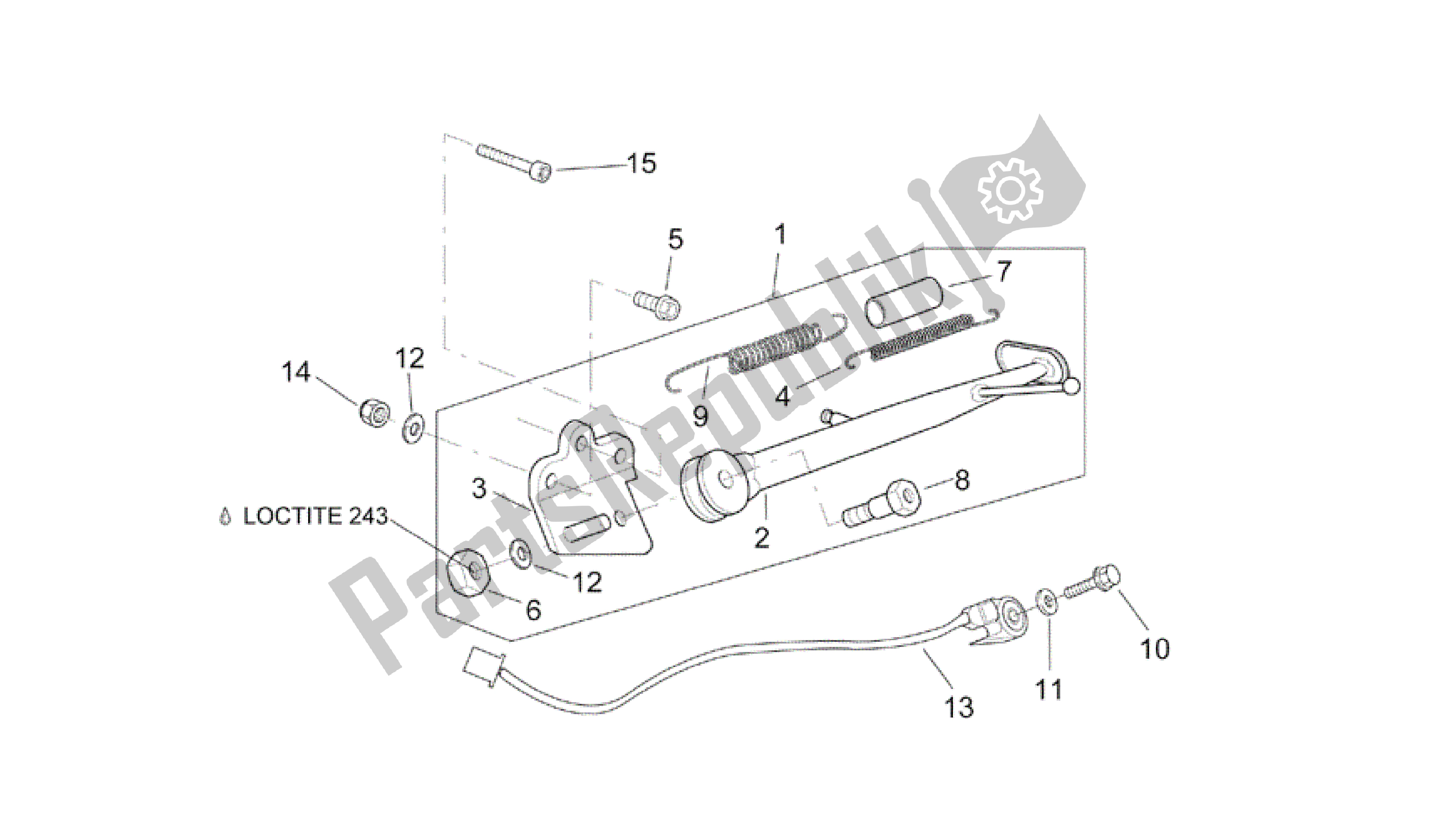 Toutes les pièces pour le Béquille Centrale du Aprilia RSV Mille R GP1 Limited Edition 3963 1000 2003