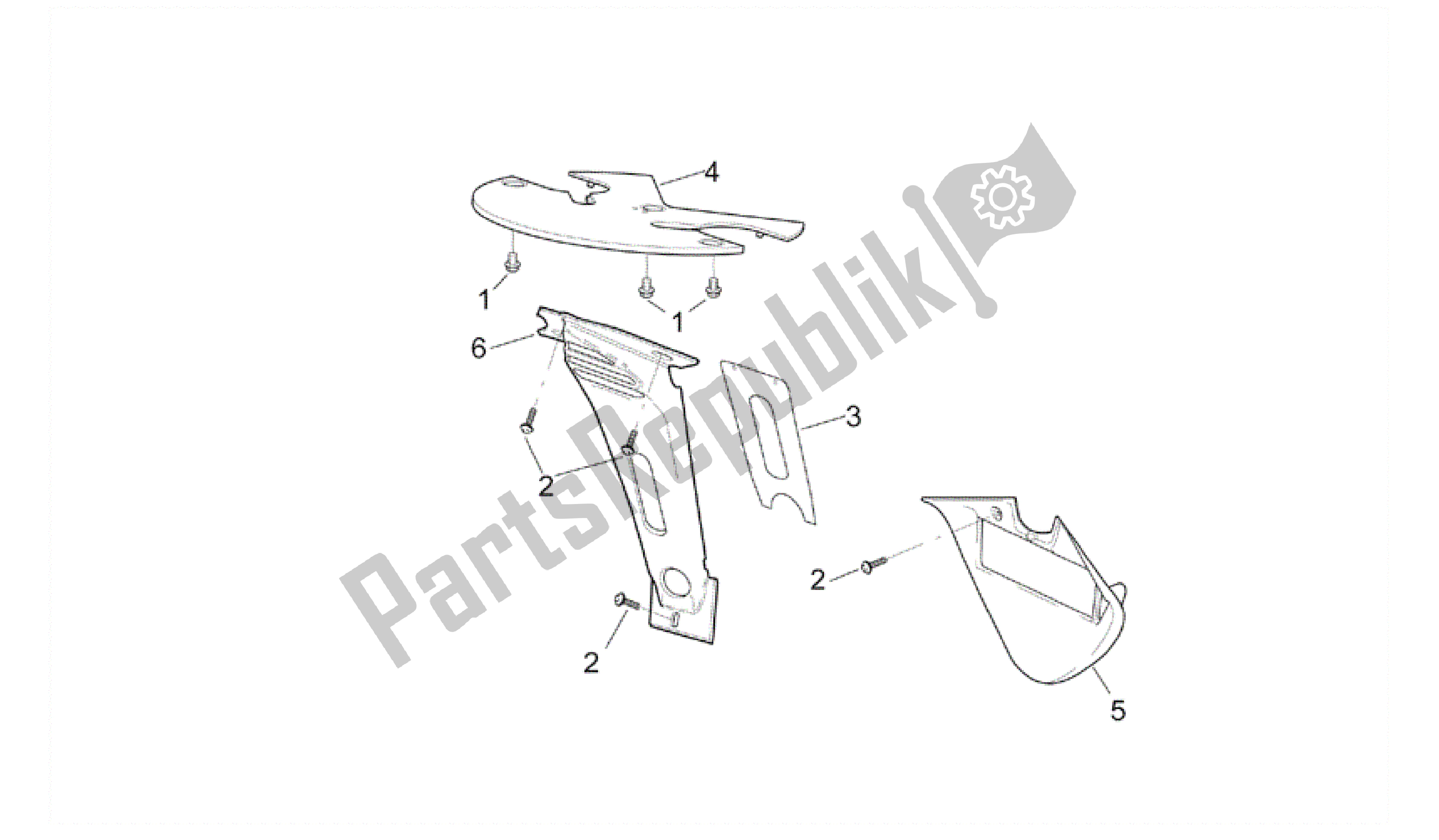 All parts for the Front Body - Lockups of the Aprilia RSV Mille R GP1 Limited Edition 3963 1000 2003