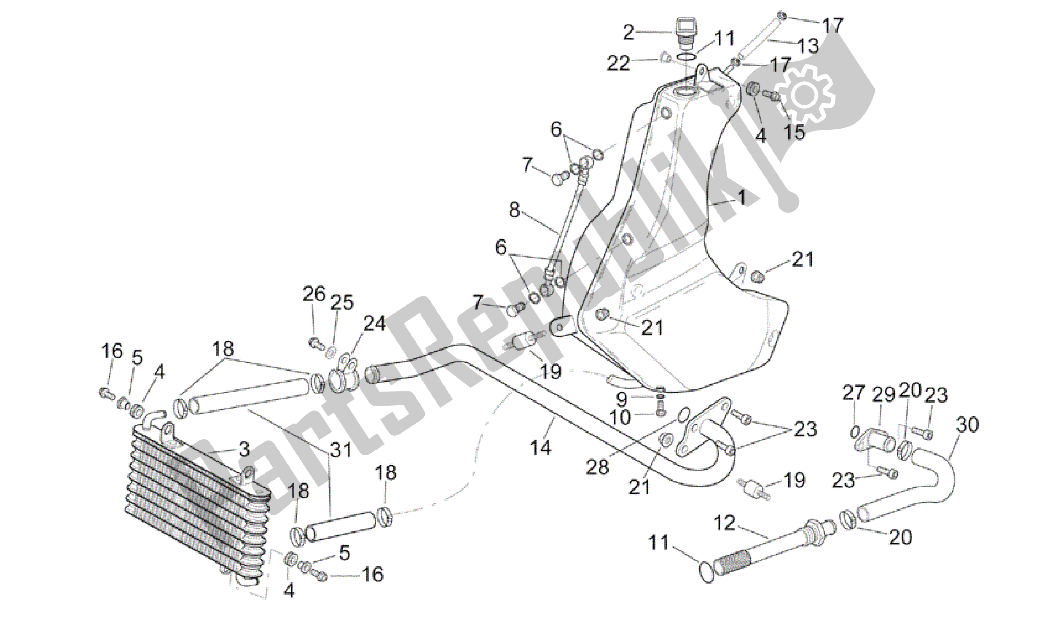 Toutes les pièces pour le Cuve à Mazout du Aprilia RSV Mille R GP1 Limited Edition 3963 1000 2003