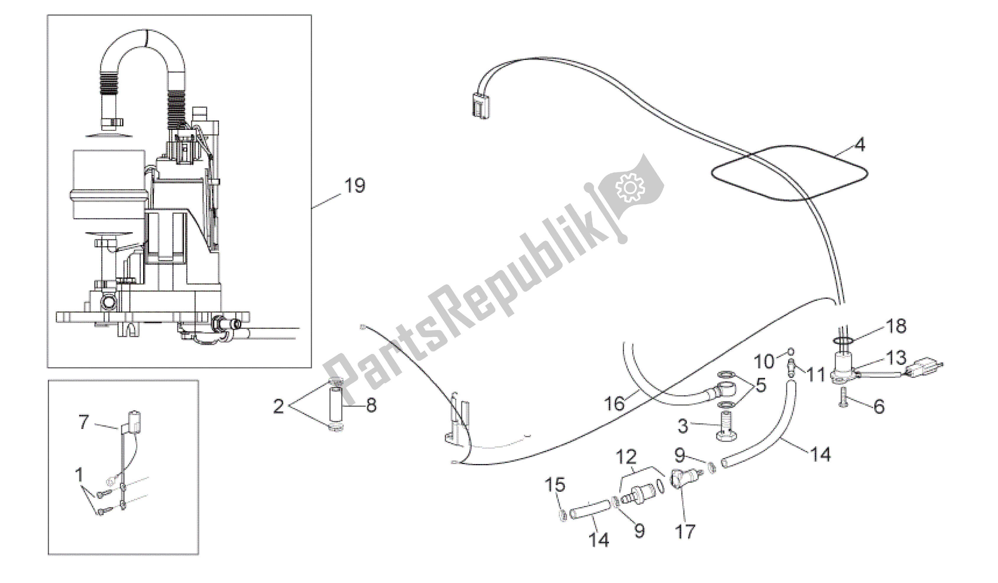 Toutes les pièces pour le Pompe à Essence du Aprilia RSV Mille R GP1 Limited Edition 3963 1000 2003