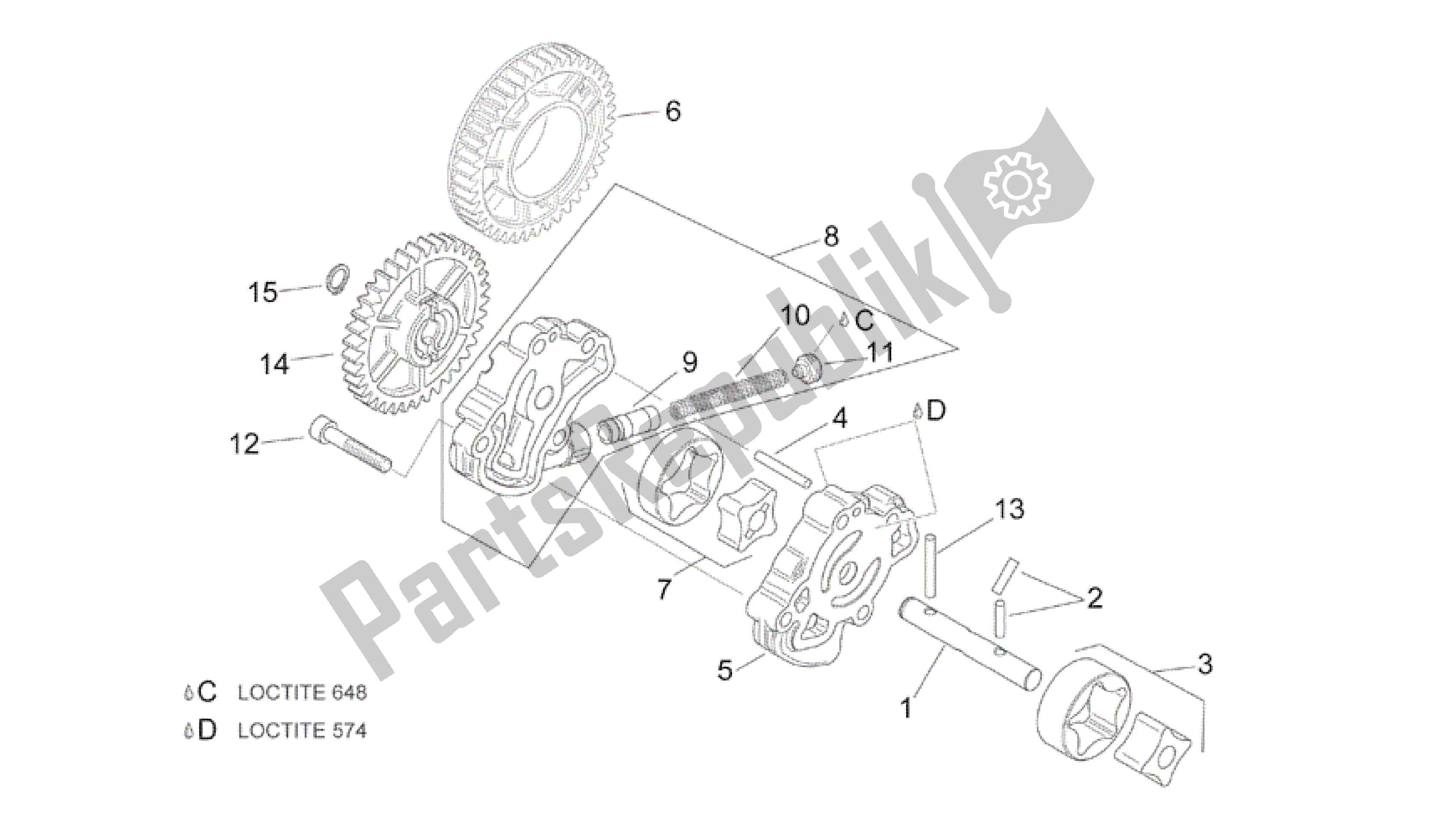 Alle Teile für das Ölpumpe des Aprilia RSV Mille 3963 1000 2003