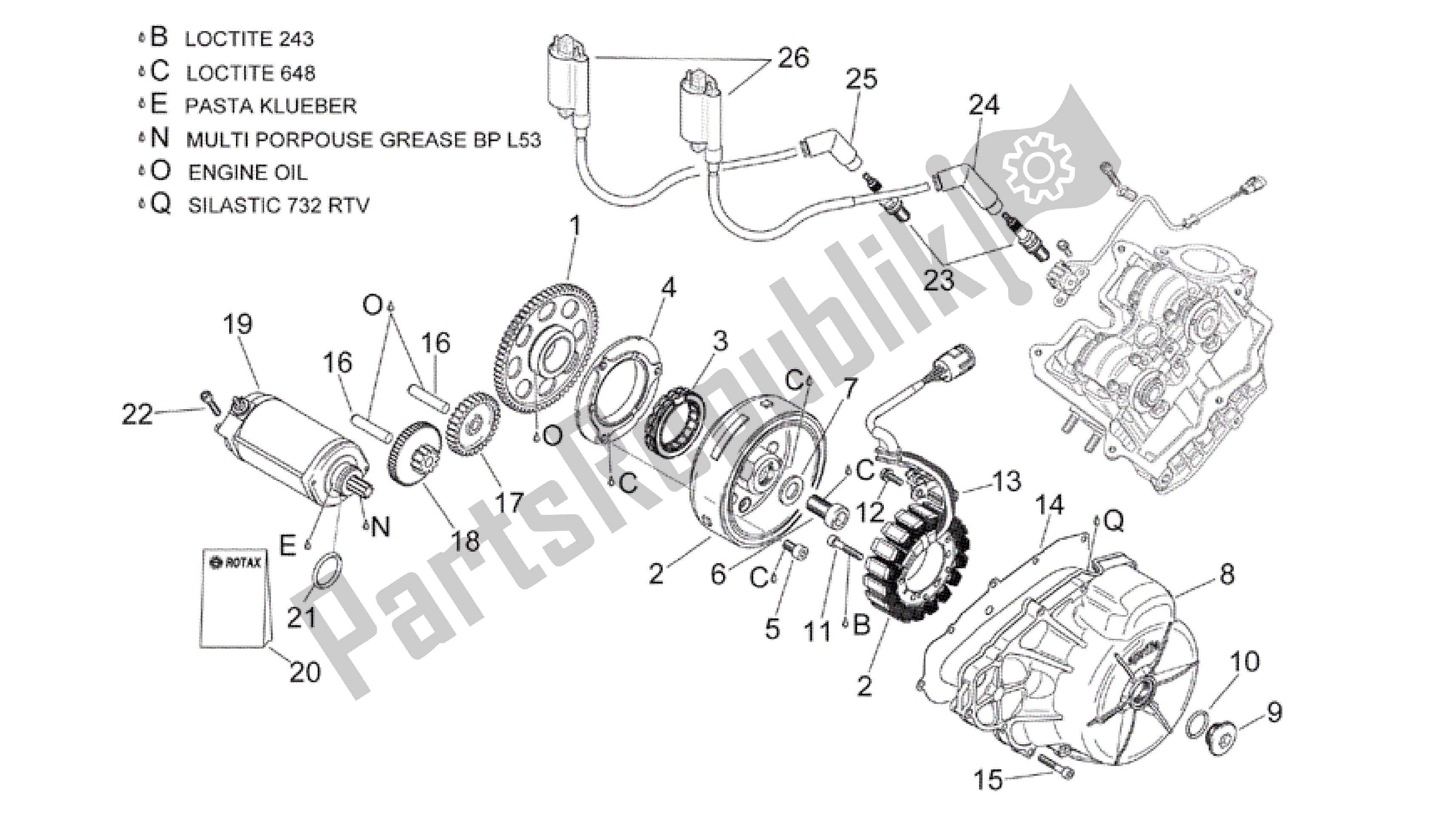 Toutes les pièces pour le Unité D'allumage du Aprilia RSV Mille 3963 1000 2003