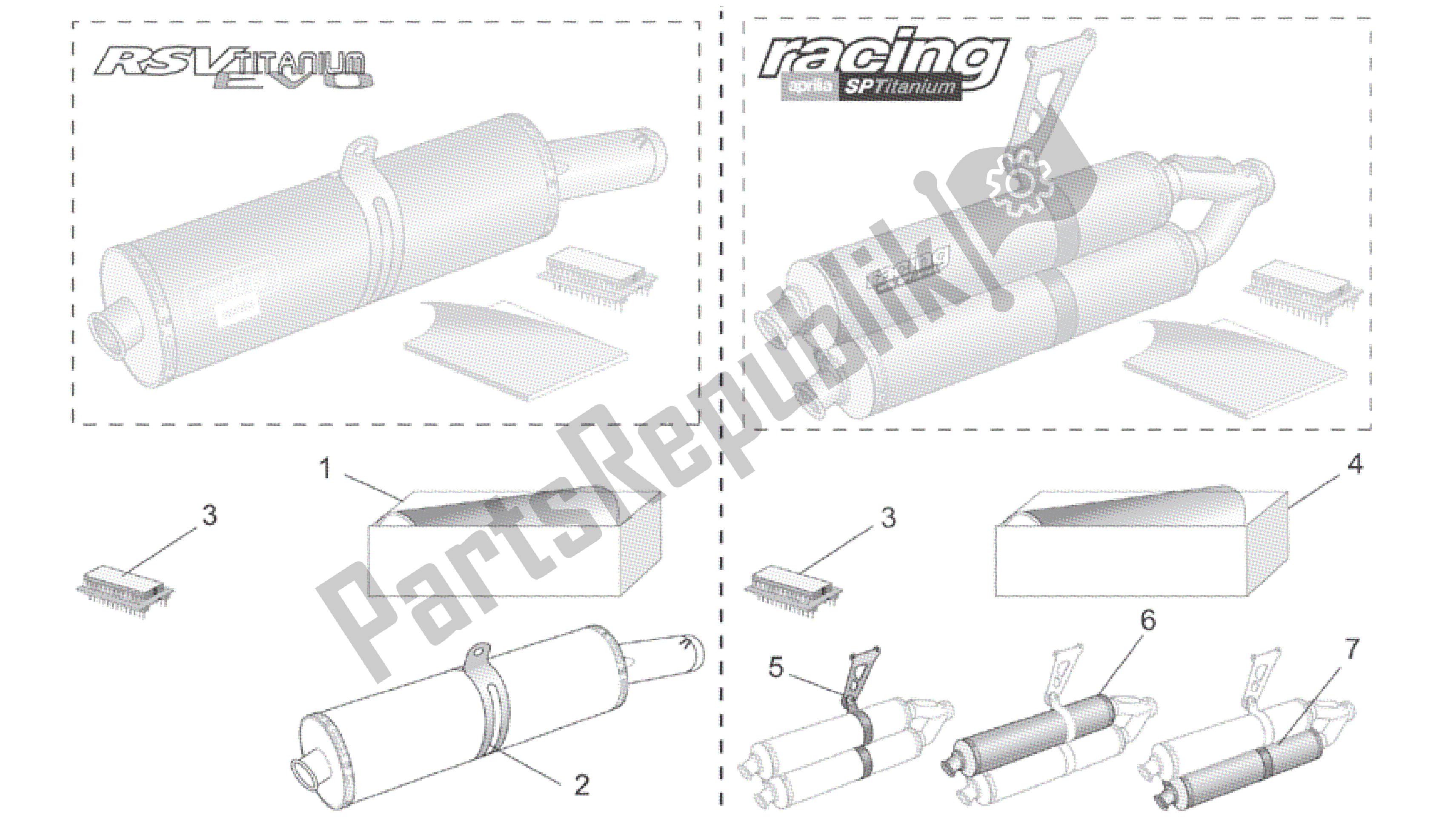 All parts for the Acc. - Performance Parts Iii of the Aprilia RSV Mille 3963 1000 2003
