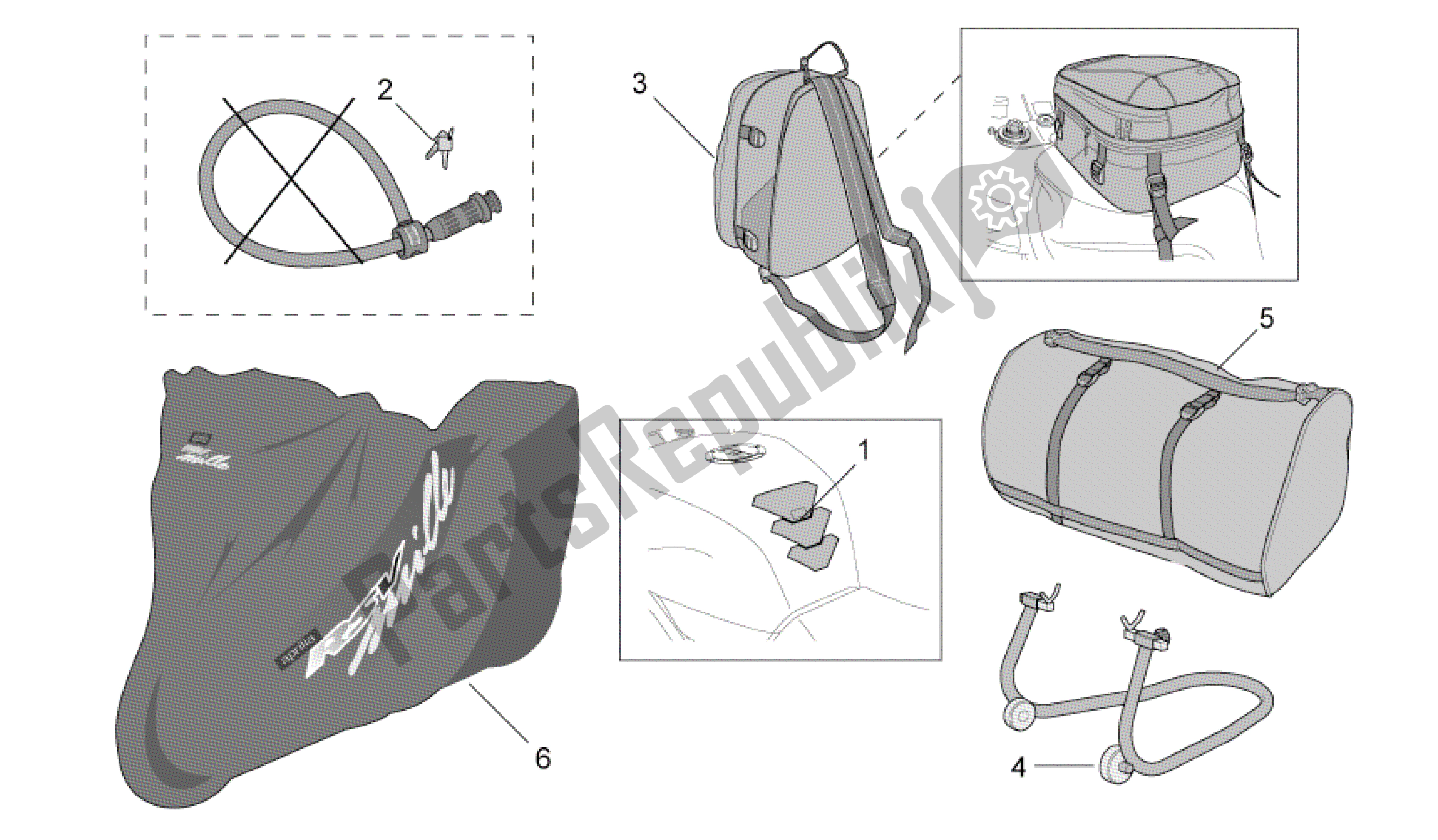 Tutte le parti per il Acc. - Vari del Aprilia RSV Mille 3963 1000 2003