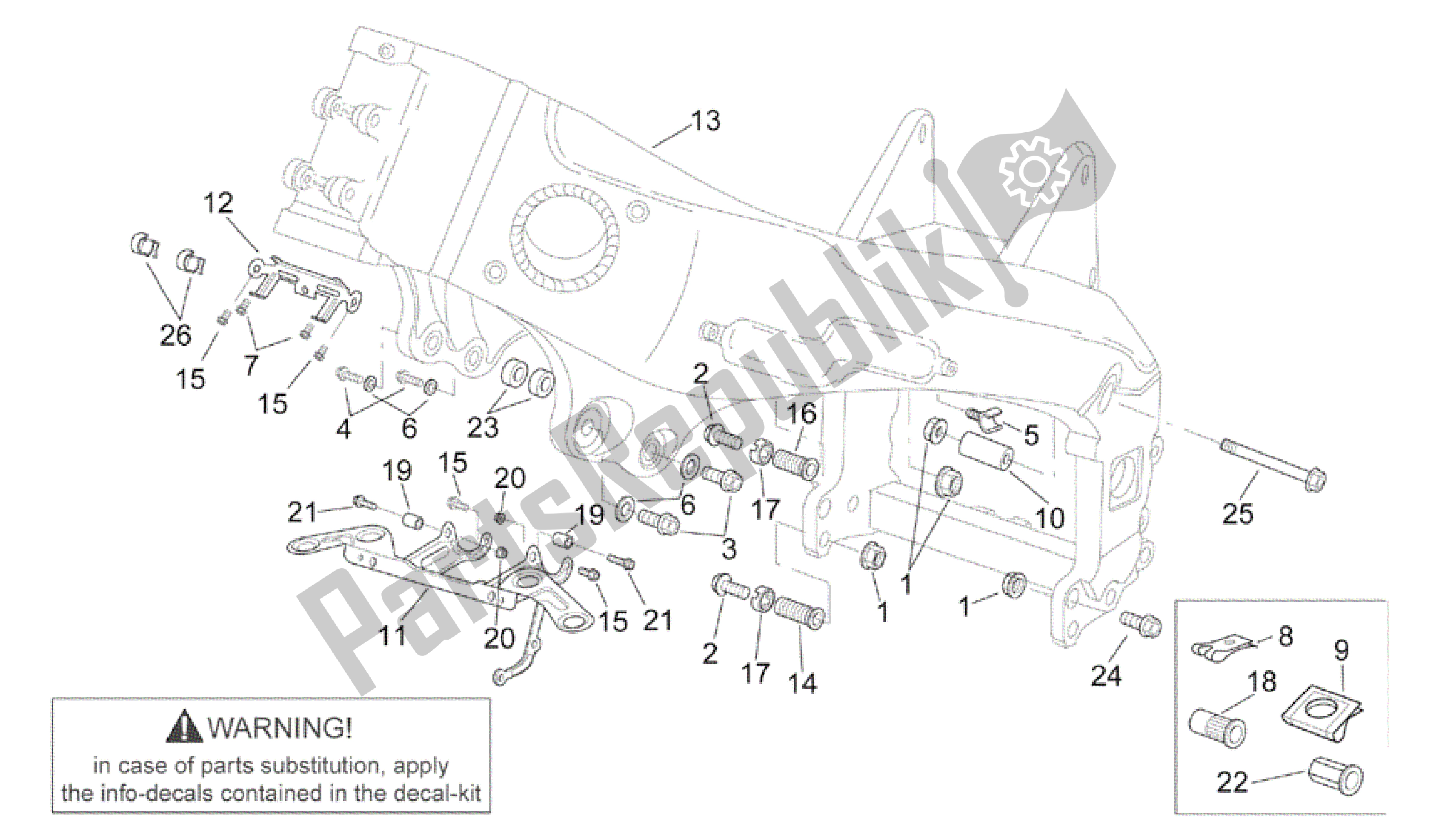 Wszystkie części do Ramka Iii Aprilia RSV Mille 3963 1000 2003