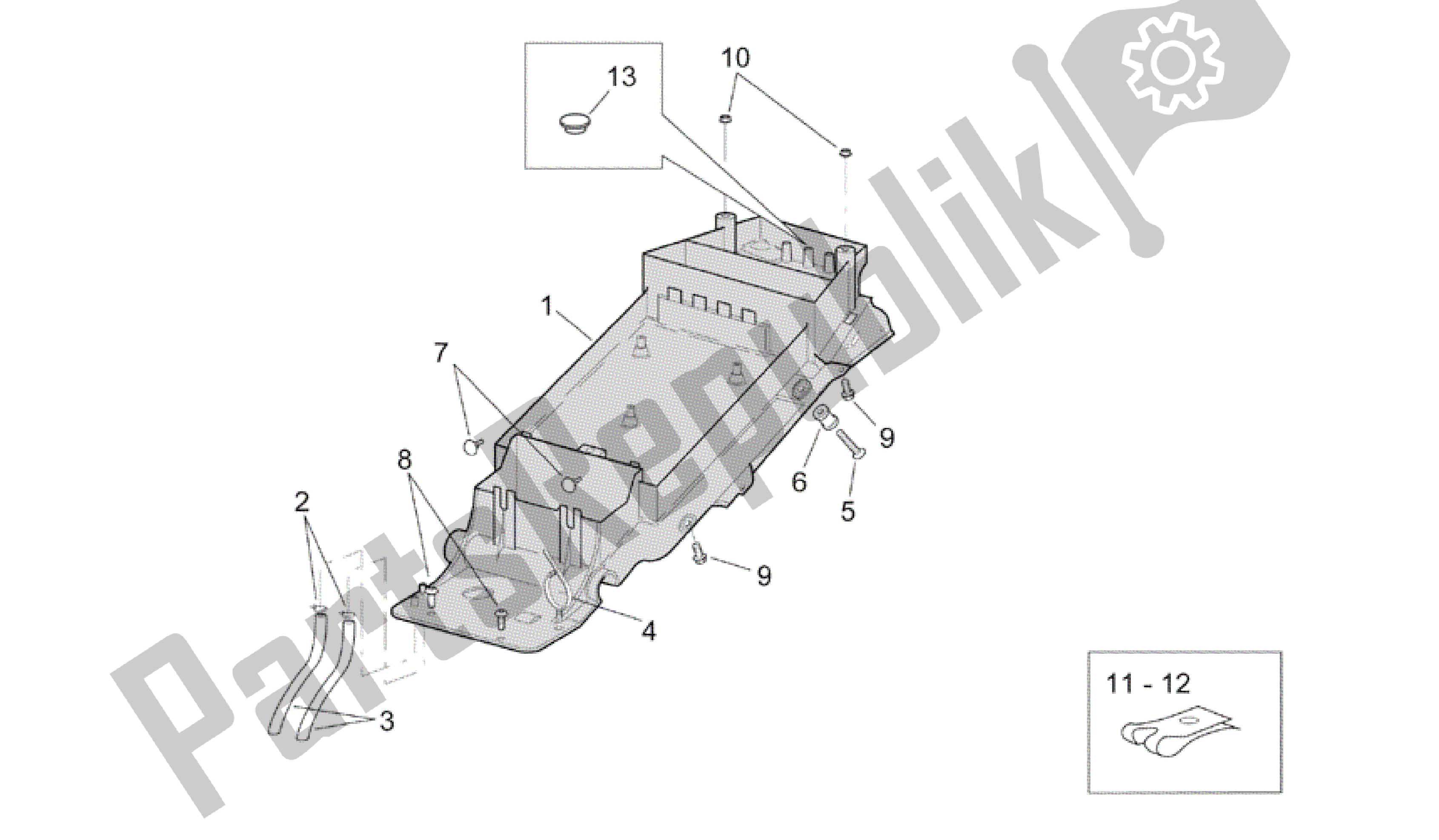 Alle Teile für das Untersattel des Aprilia RSV Mille 3963 1000 2003