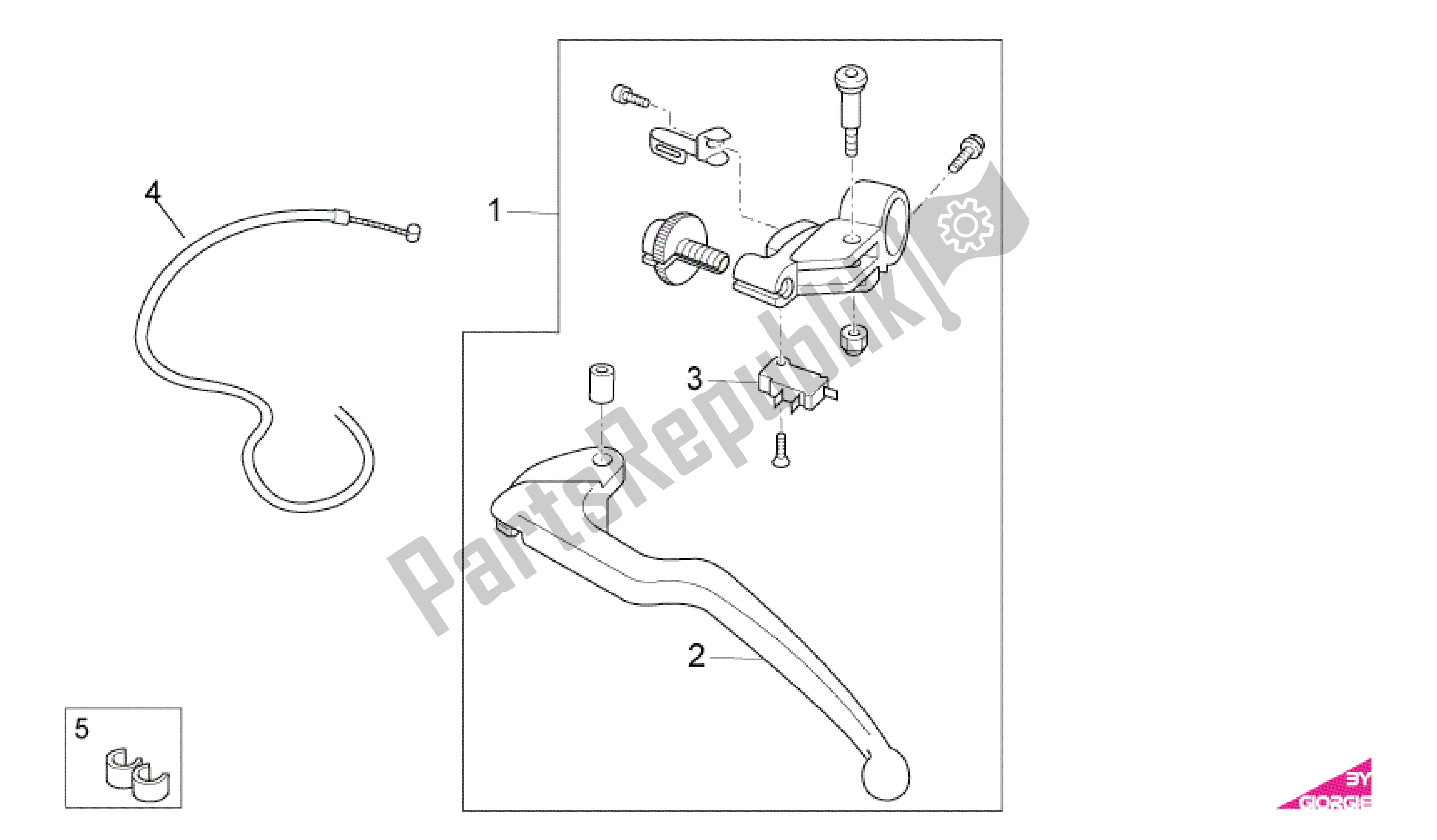 Tutte le parti per il Leva Della Frizione del Aprilia RSV4 Factory SBK Racing 3979 1000 2009 - 2010