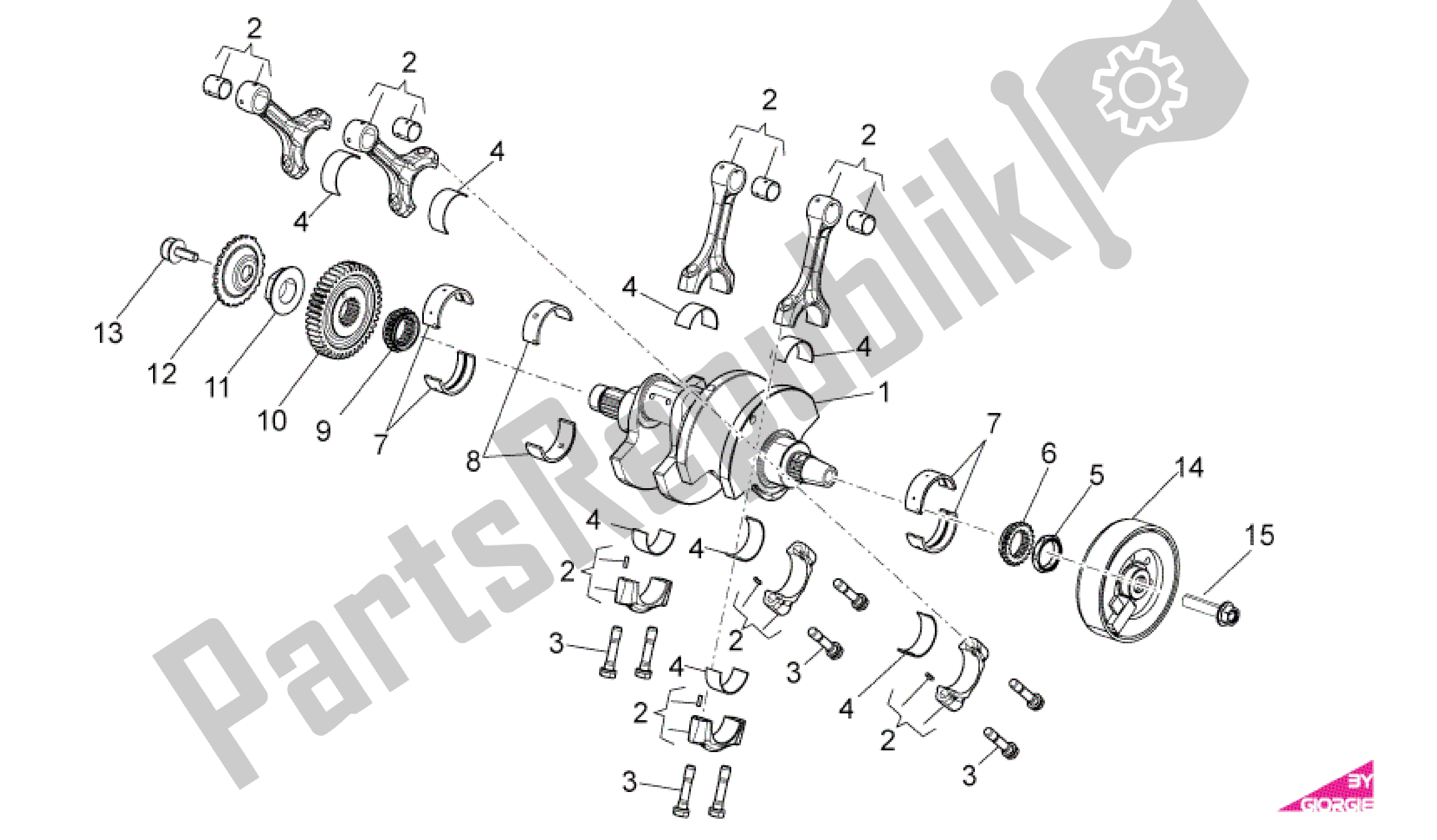 Toutes les pièces pour le Arbre De Transmission du Aprilia RSV4 Factory SBK Racing 3979 1000 2009 - 2010