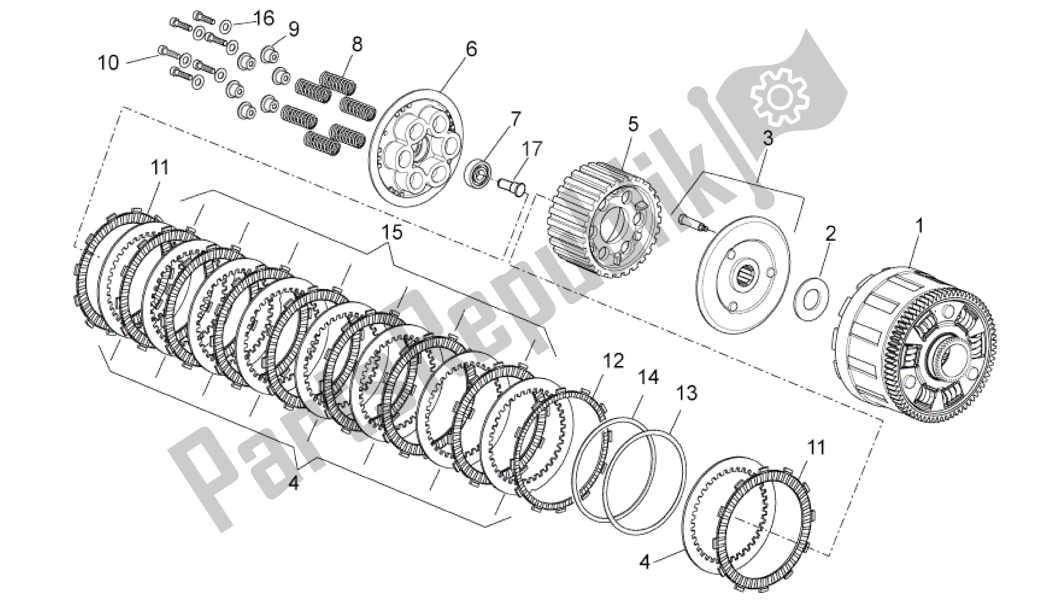 Wszystkie części do Sprz? G? O Ii Aprilia RSV4 Factory SBK Racing 3979 1000 2009 - 2010