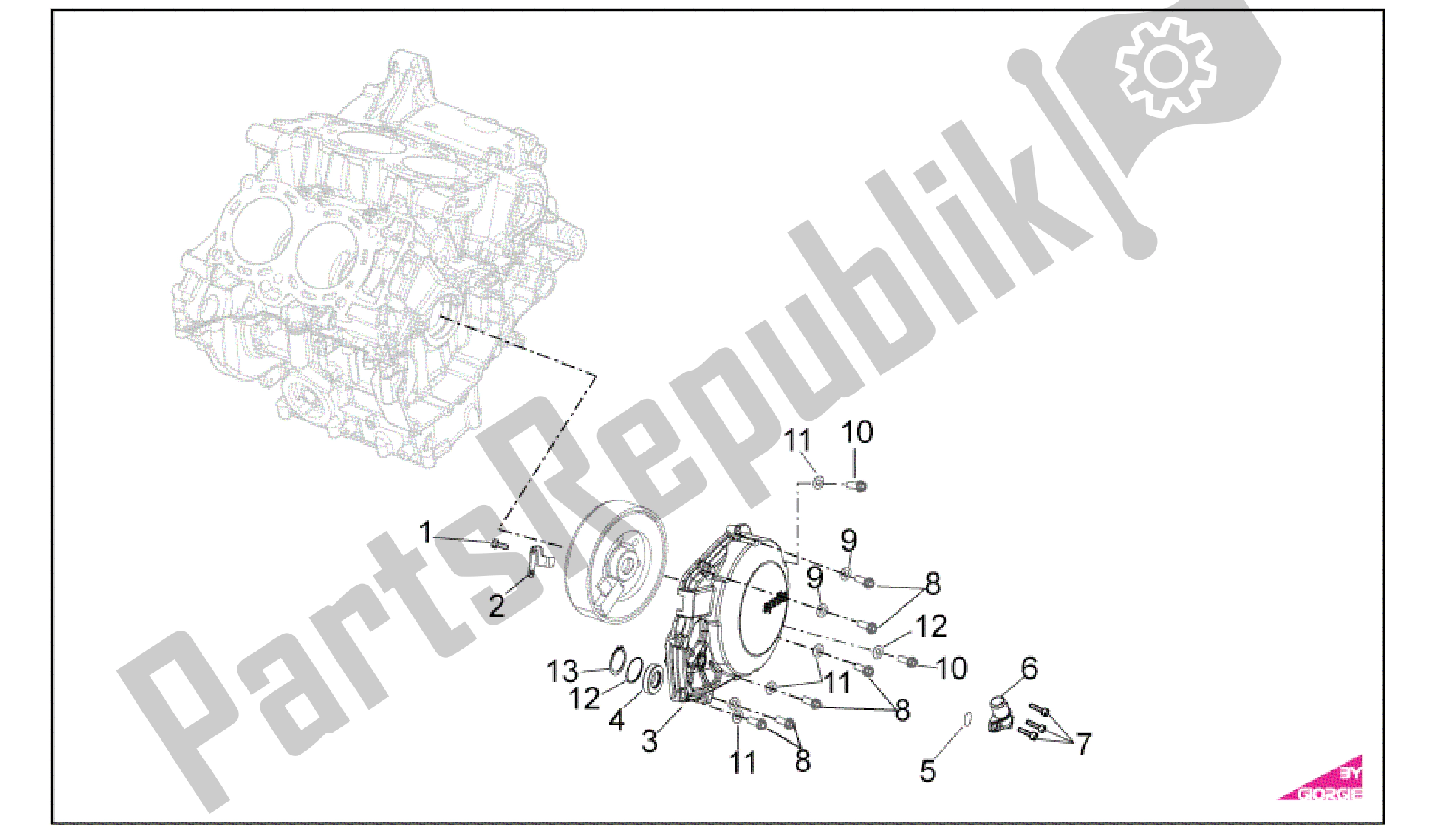 Wszystkie części do Pokrywa Aprilia RSV4 Factory SBK Racing 3979 1000 2009 - 2010