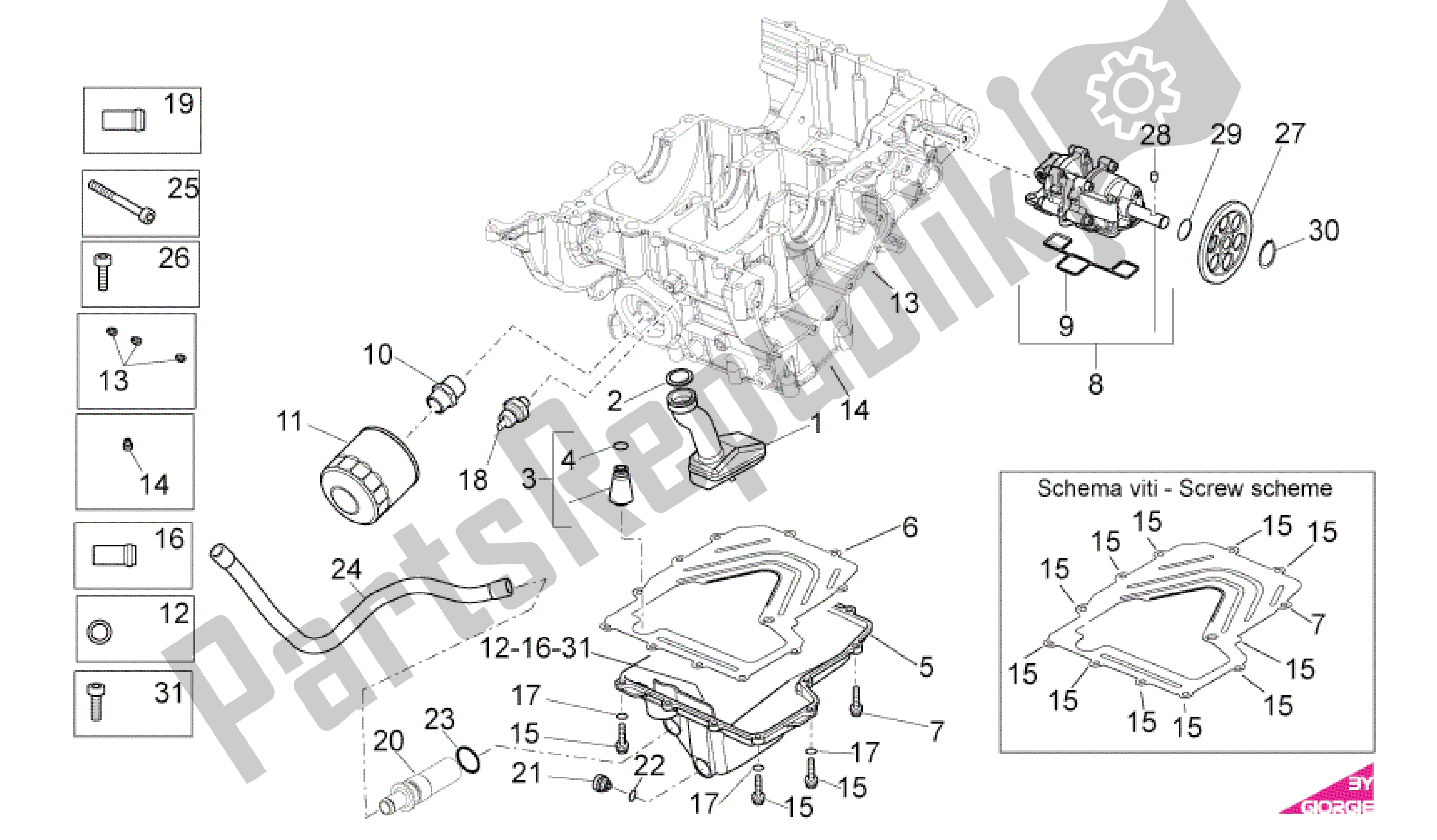 Wszystkie części do Smarowanie Aprilia RSV4 Factory SBK Racing 3979 1000 2009 - 2010