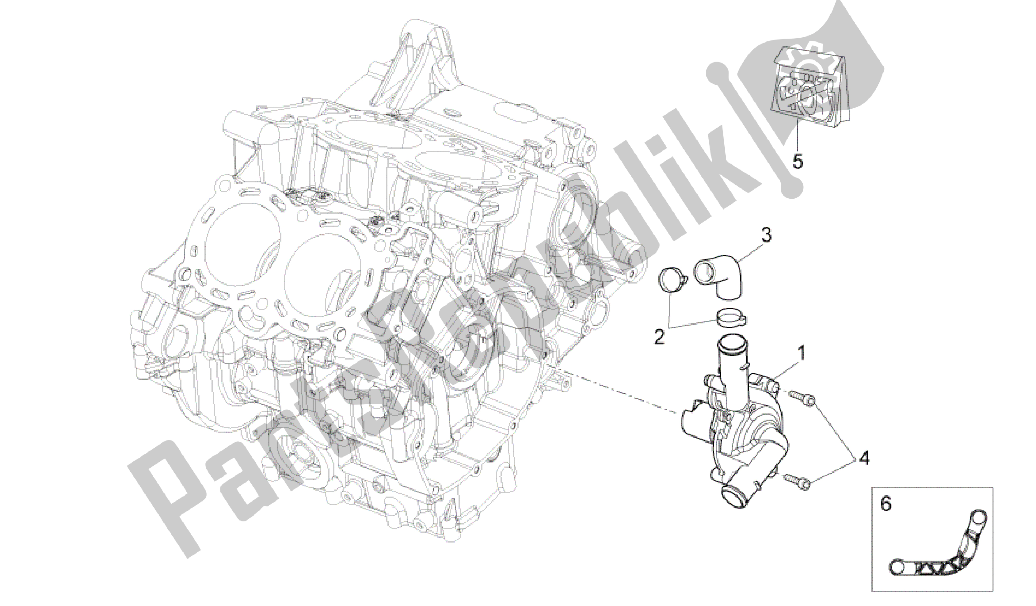 Wszystkie części do Pompa Wodna Aprilia RSV4 Factory SBK Racing 3979 1000 2009 - 2010