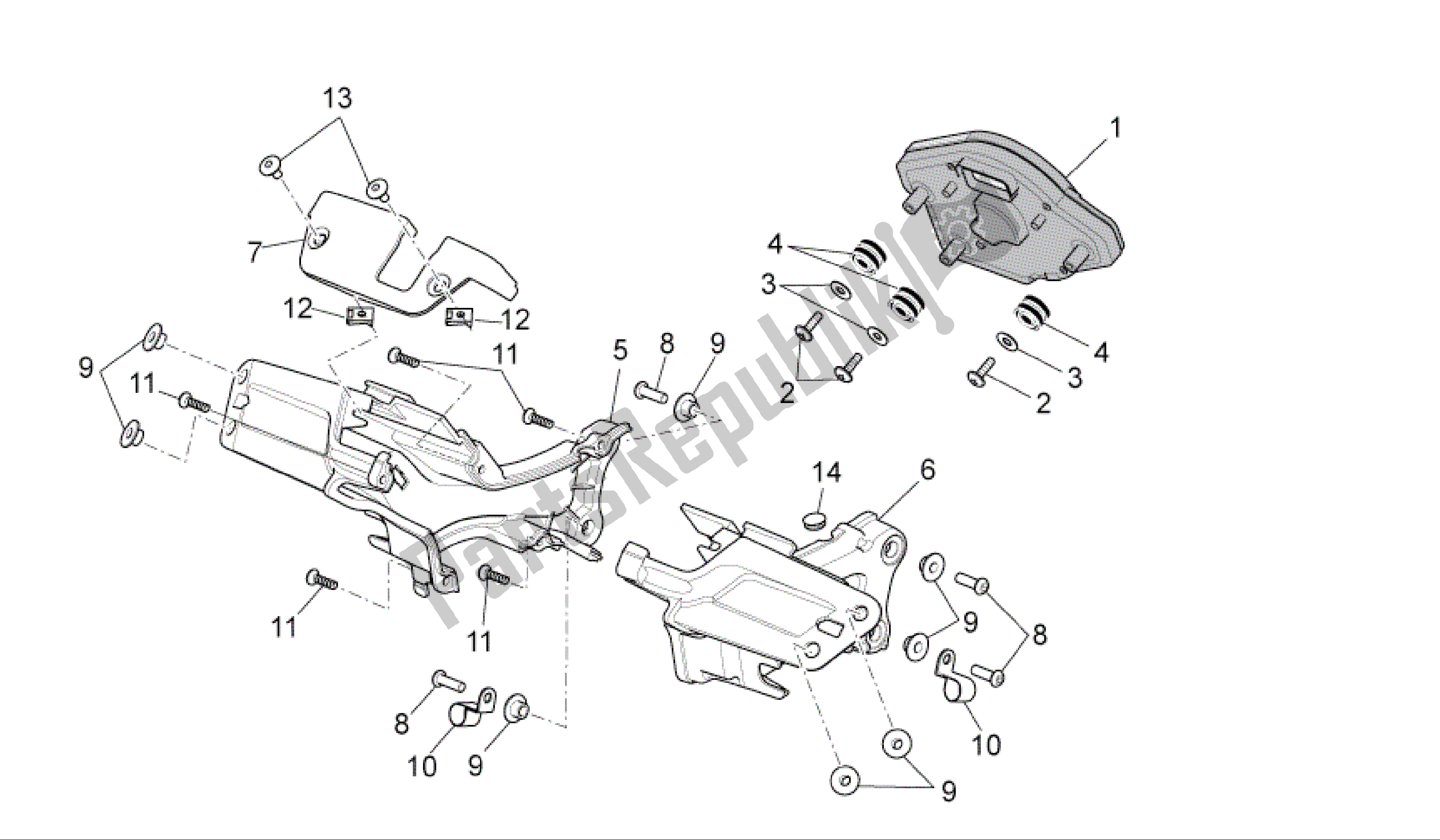 All parts for the Dashboard of the Aprilia RSV4 R 3980 1000 2009 - 2010