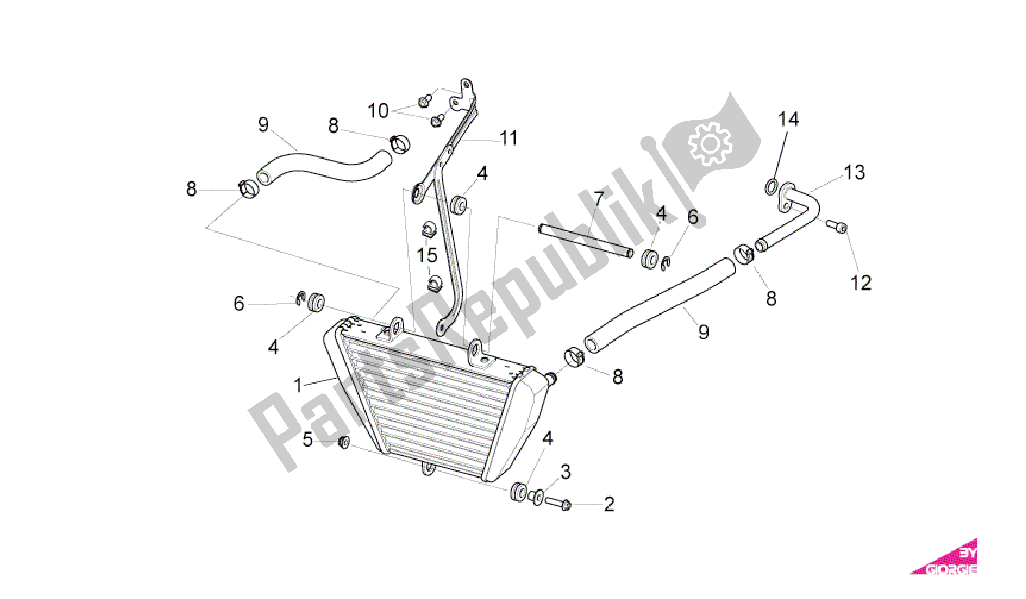 Wszystkie części do Ch? Odnica Oleju Aprilia RSV4 R 3980 1000 2009 - 2010