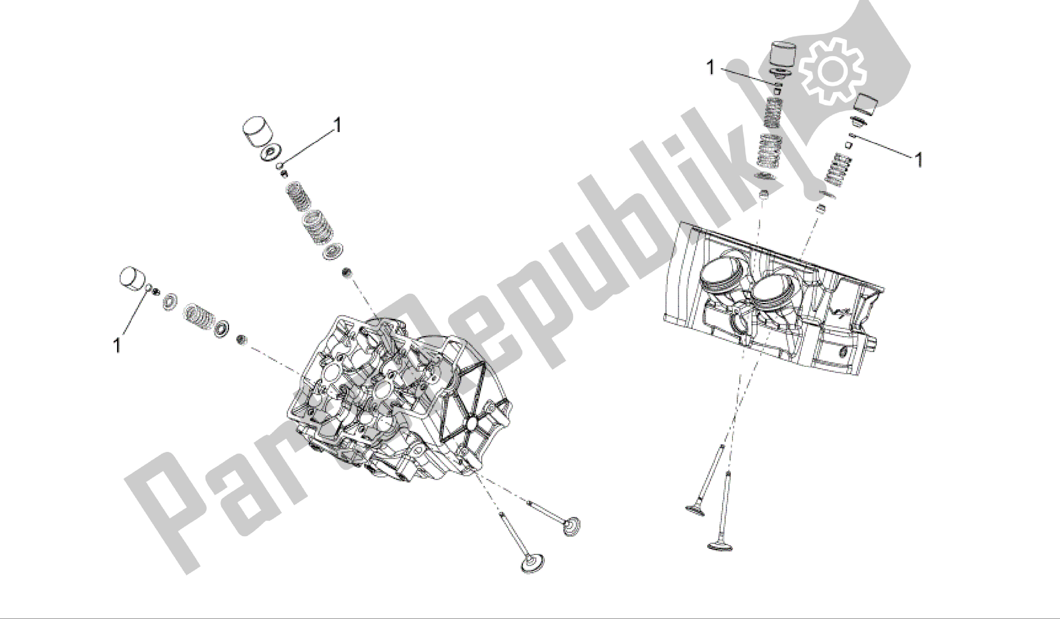 Wszystkie części do Podk? Adki Zaworowe Aprilia RSV4 R 3980 1000 2009 - 2010