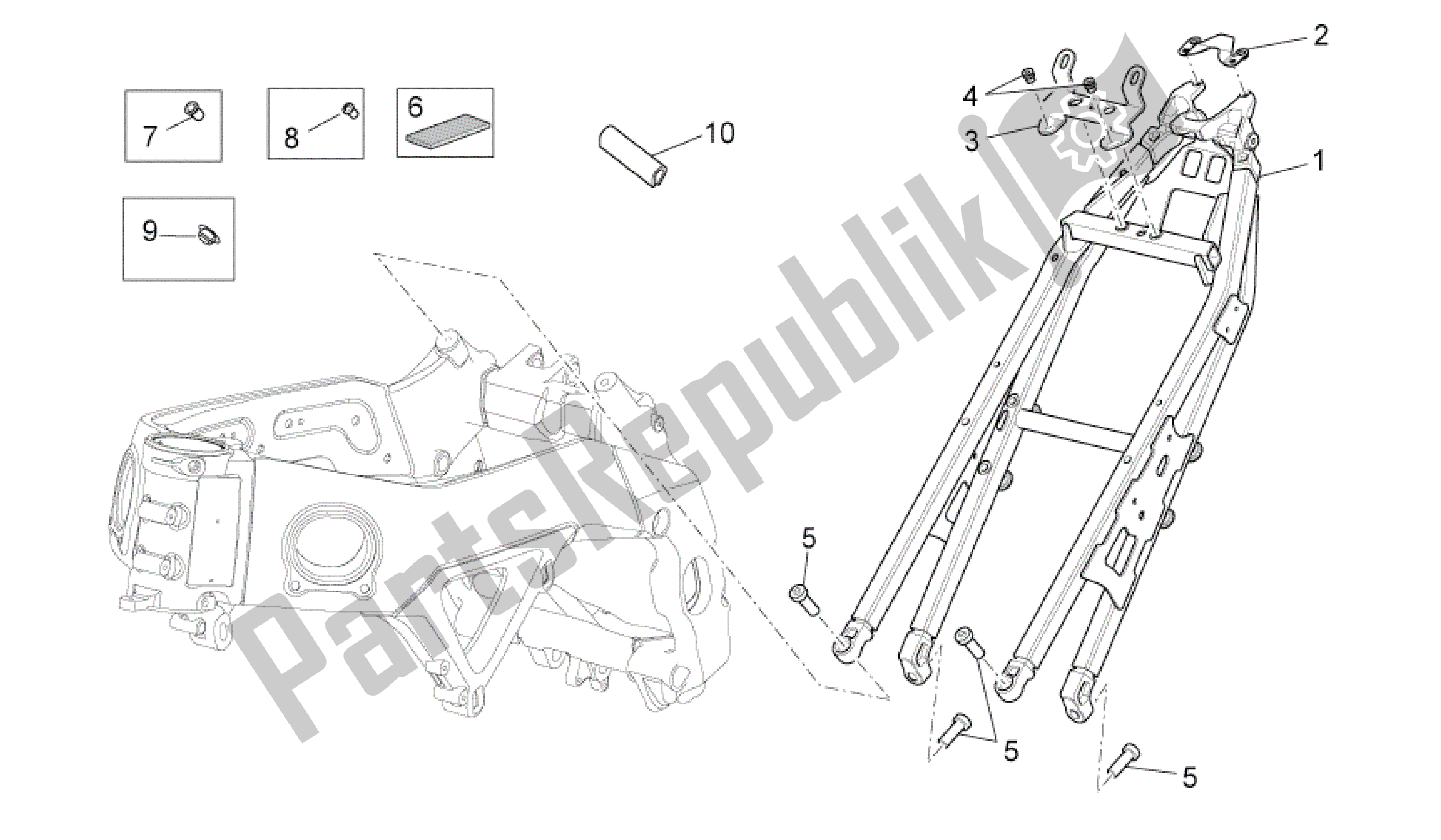 All parts for the Frame Ii of the Aprilia RSV4 Aprc Factory 3981 1000 2011 - 2012