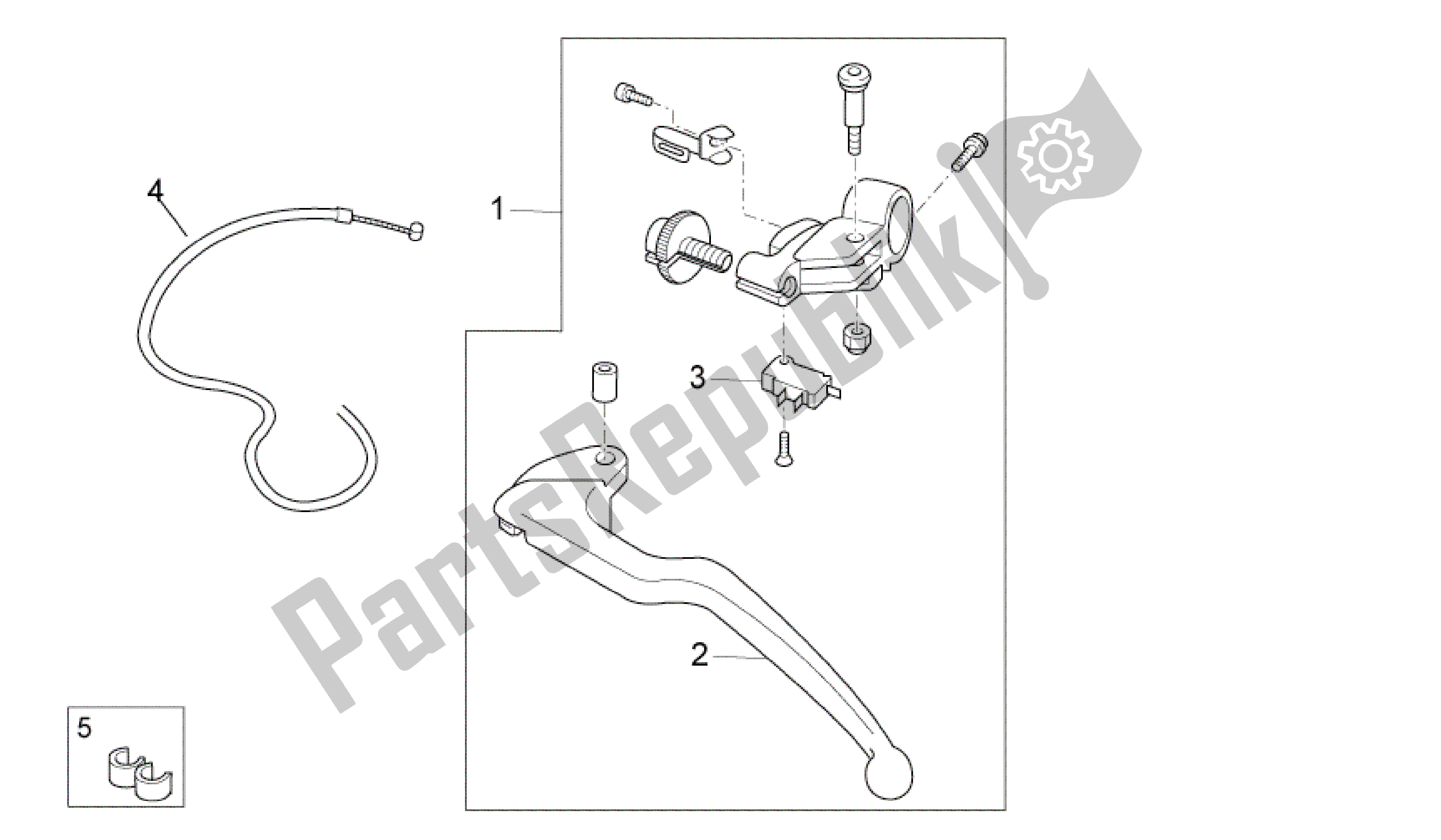 Todas as partes de Alavanca De Embreagem do Aprilia RSV4 Aprc Factory 3981 1000 2011 - 2012