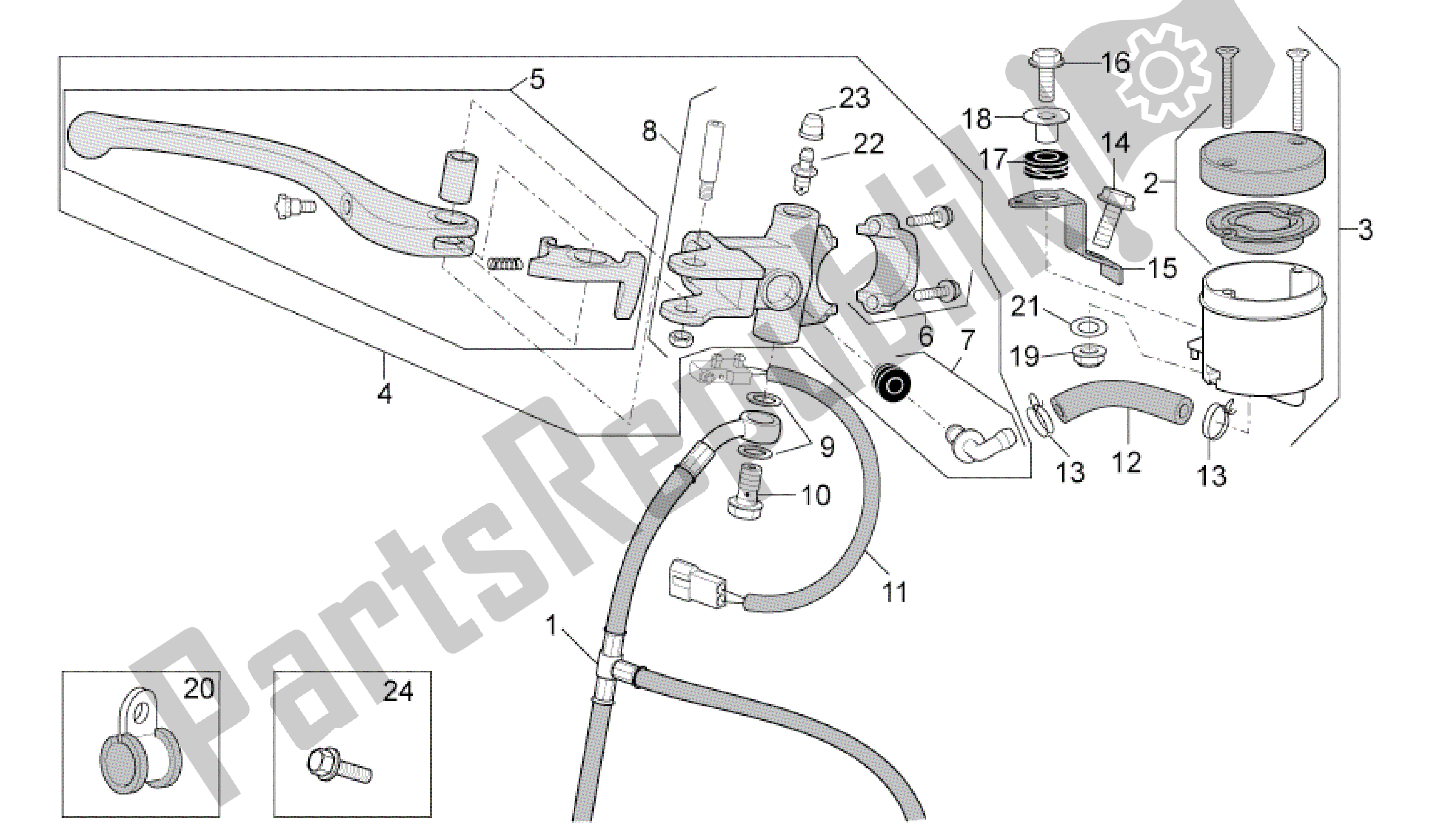 Wszystkie części do Przedni Cylinder G?ówny Aprilia RSV4 Aprc Factory 3981 1000 2011 - 2012