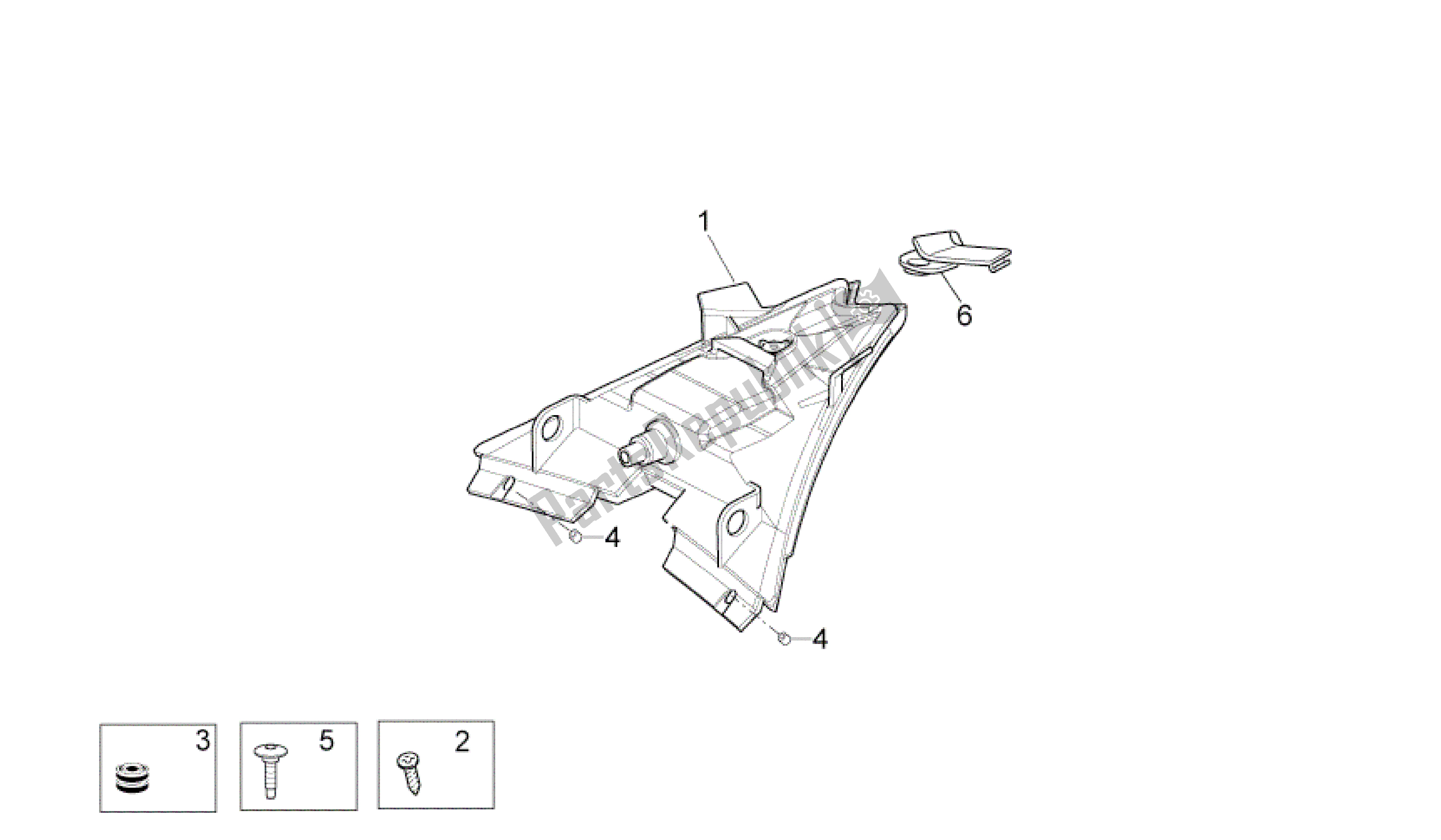 Alle Teile für das Rücklicht des Aprilia RSV4 Aprc Factory 3981 1000 2011 - 2012