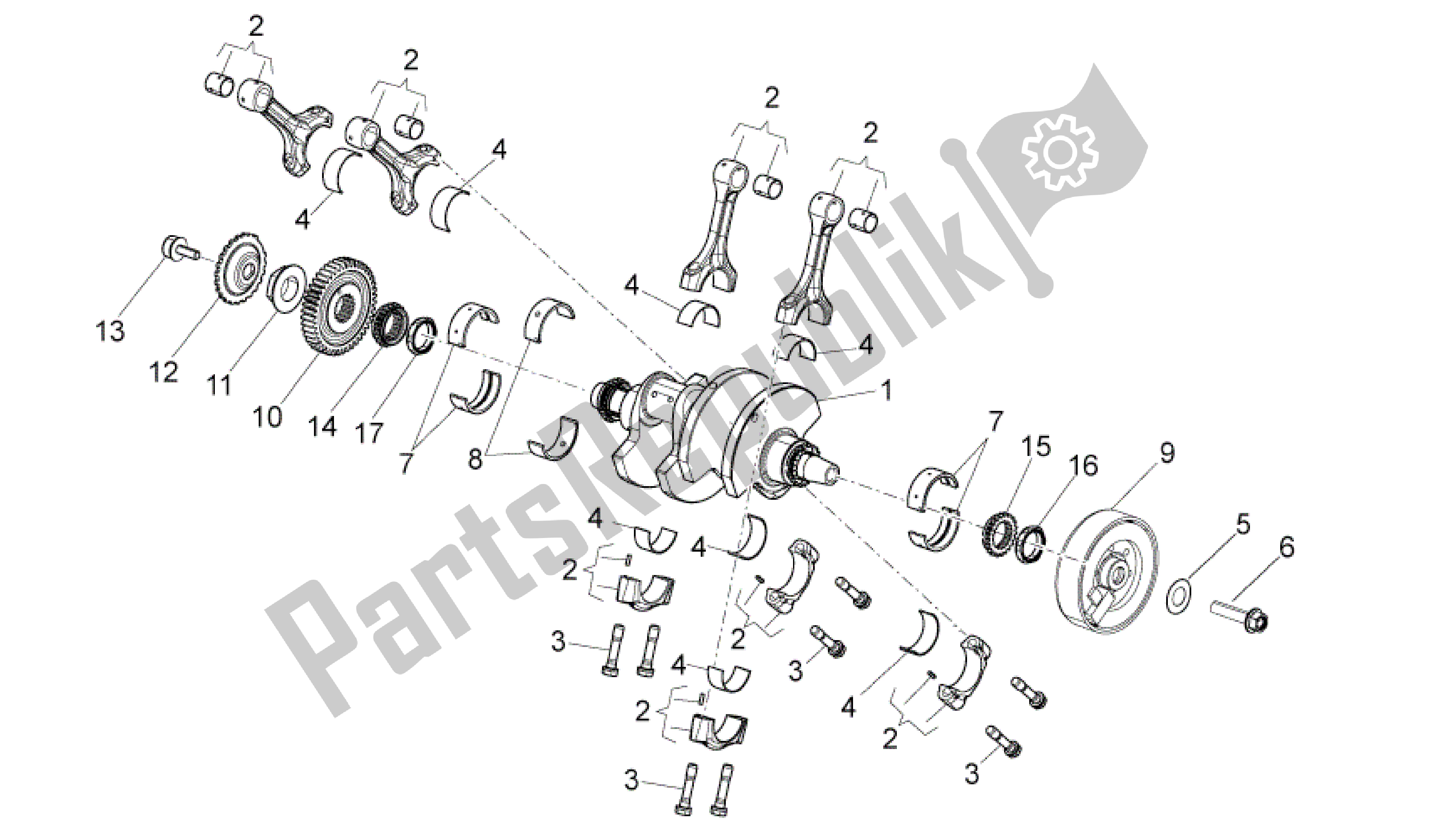 All parts for the Drive Shaft of the Aprilia RSV4 Aprc Factory 3981 1000 2011 - 2012