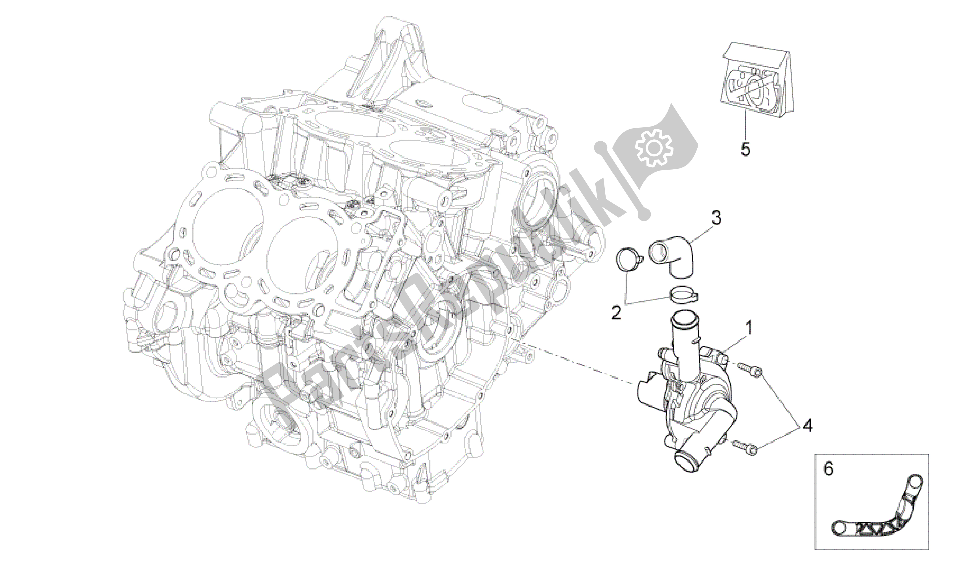 Alle Teile für das Wasserpumpe des Aprilia RSV4 Aprc Factory 3981 1000 2011 - 2012