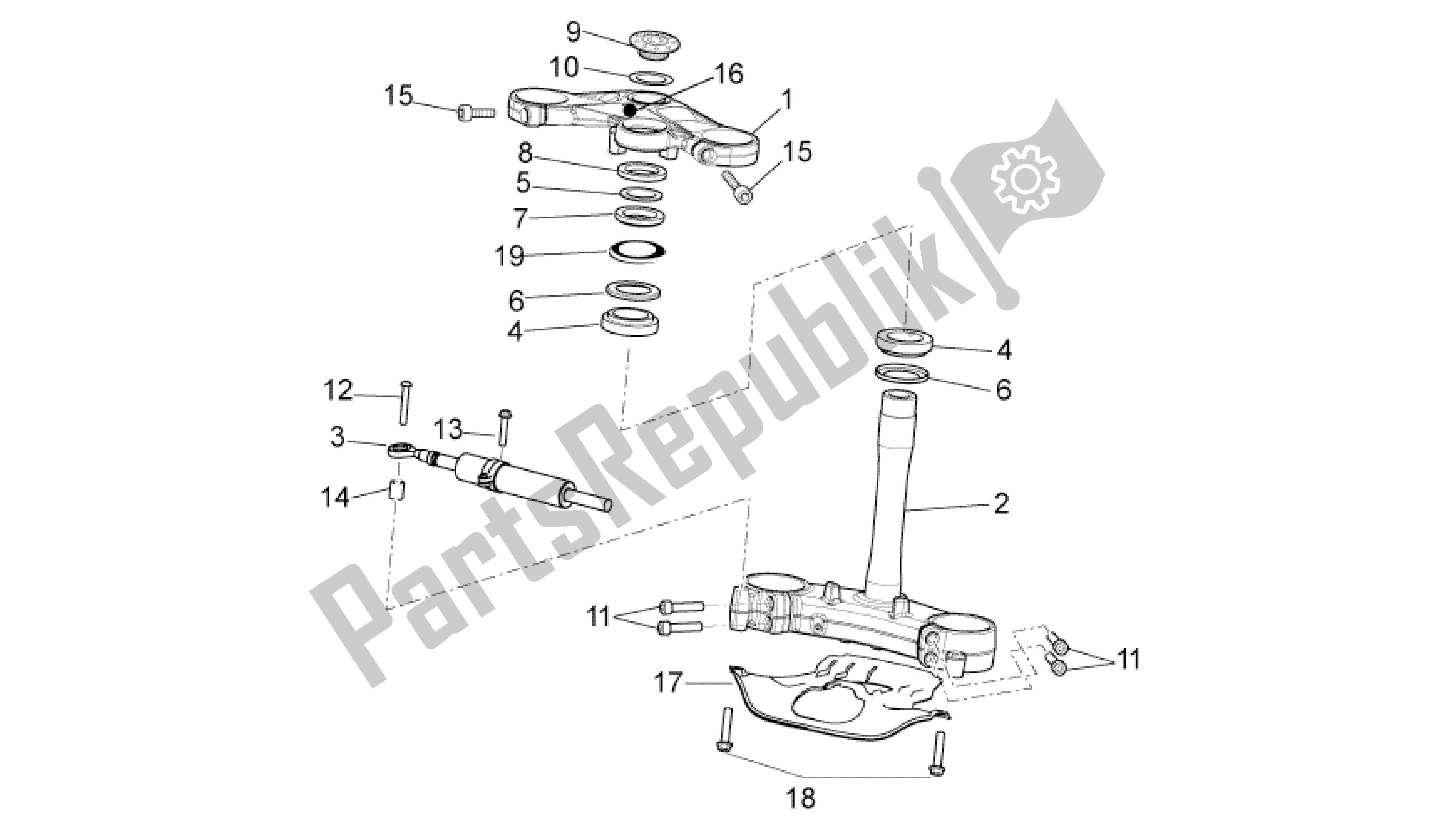 Toutes les pièces pour le Pilotage du Aprilia RSV4 Aprc R 3982 1000 2011 - 2012