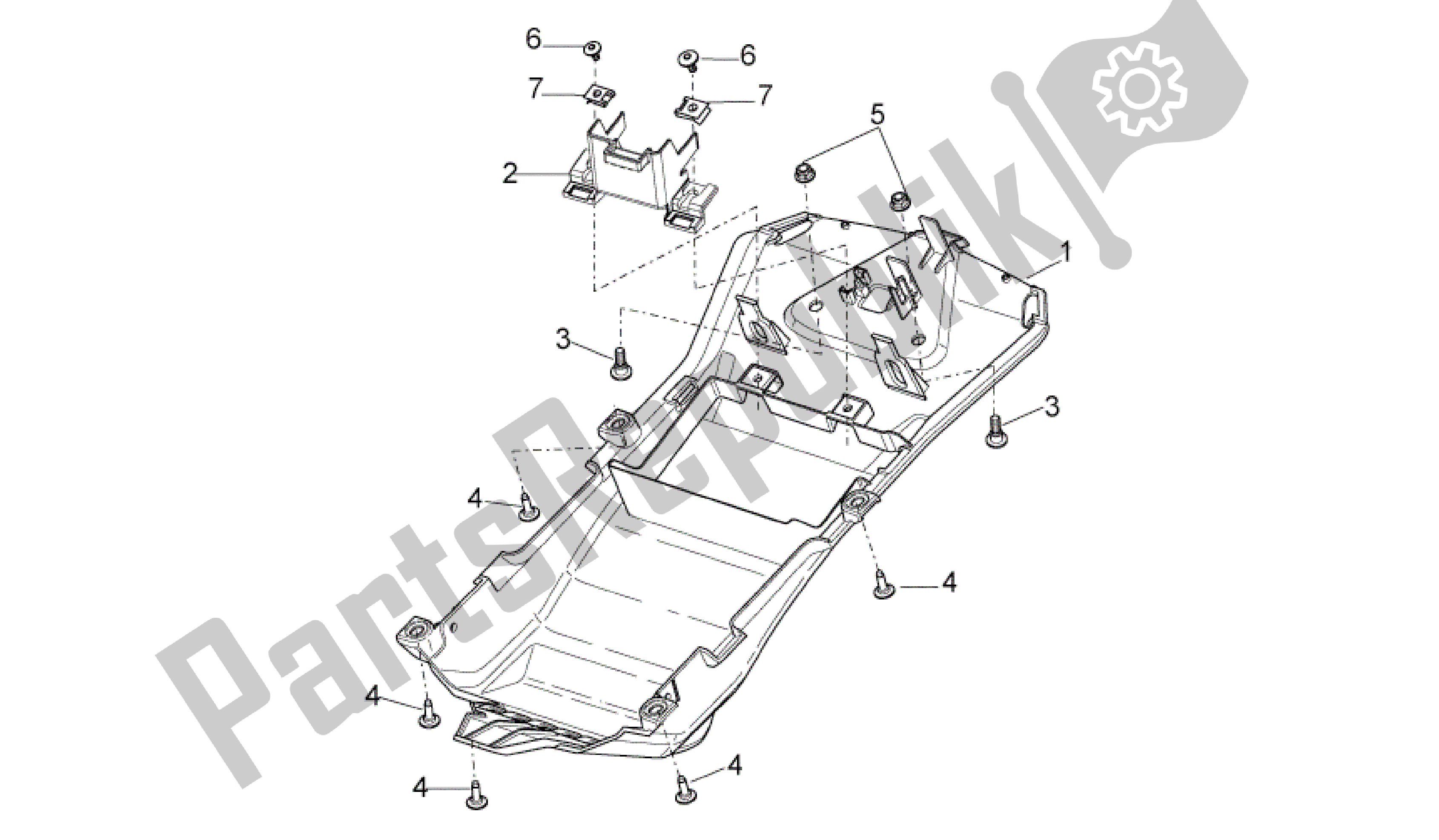 All parts for the Undersaddle of the Aprilia RSV4 Aprc R 3982 1000 2011 - 2012