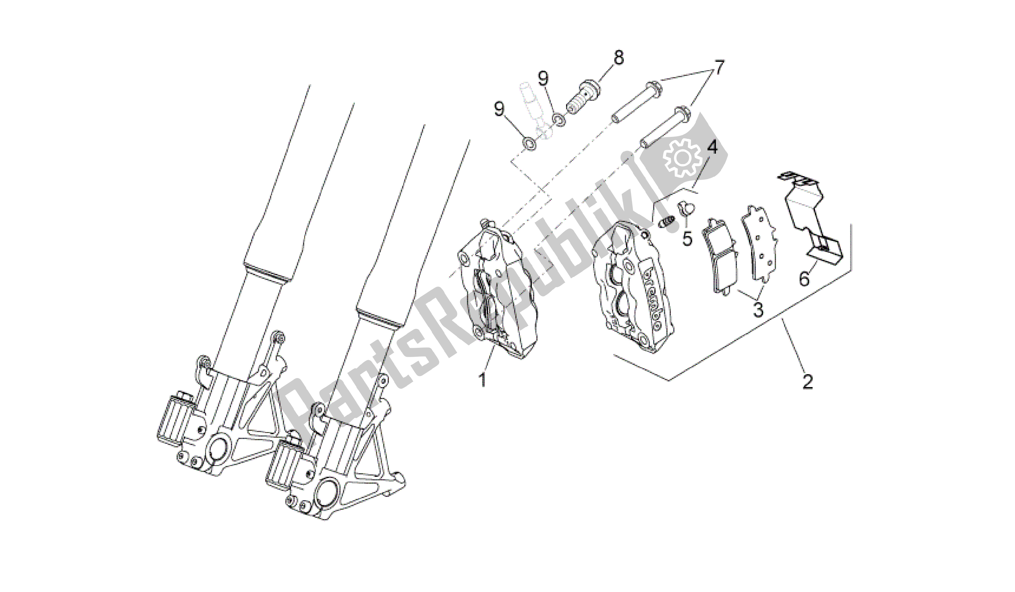 Tutte le parti per il Pinza Freno Anteriore del Aprilia RSV4 Aprc R 3982 1000 2011 - 2012