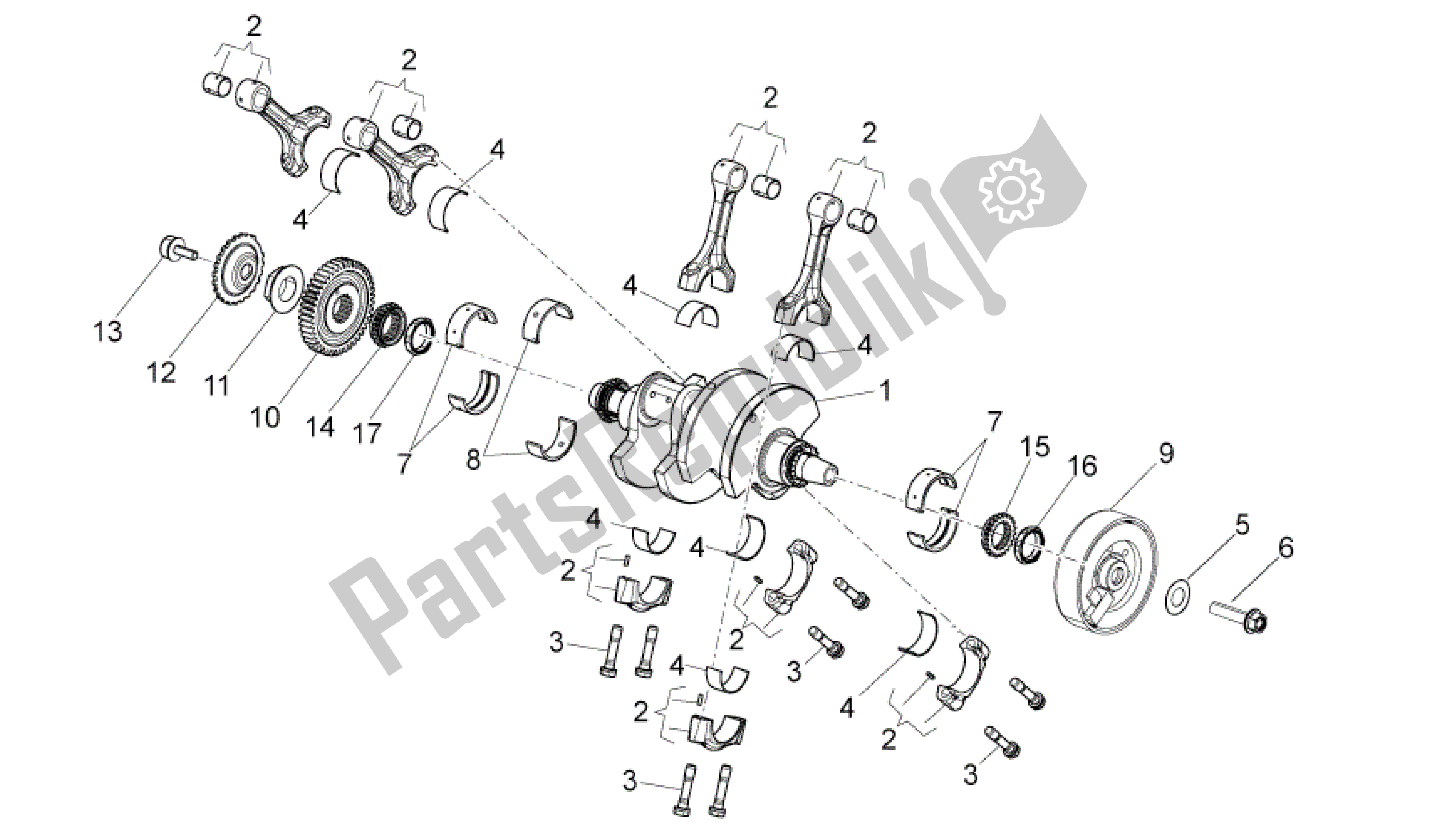 All parts for the Drive Shaft of the Aprilia RSV4 Aprc R 3982 1000 2011 - 2012