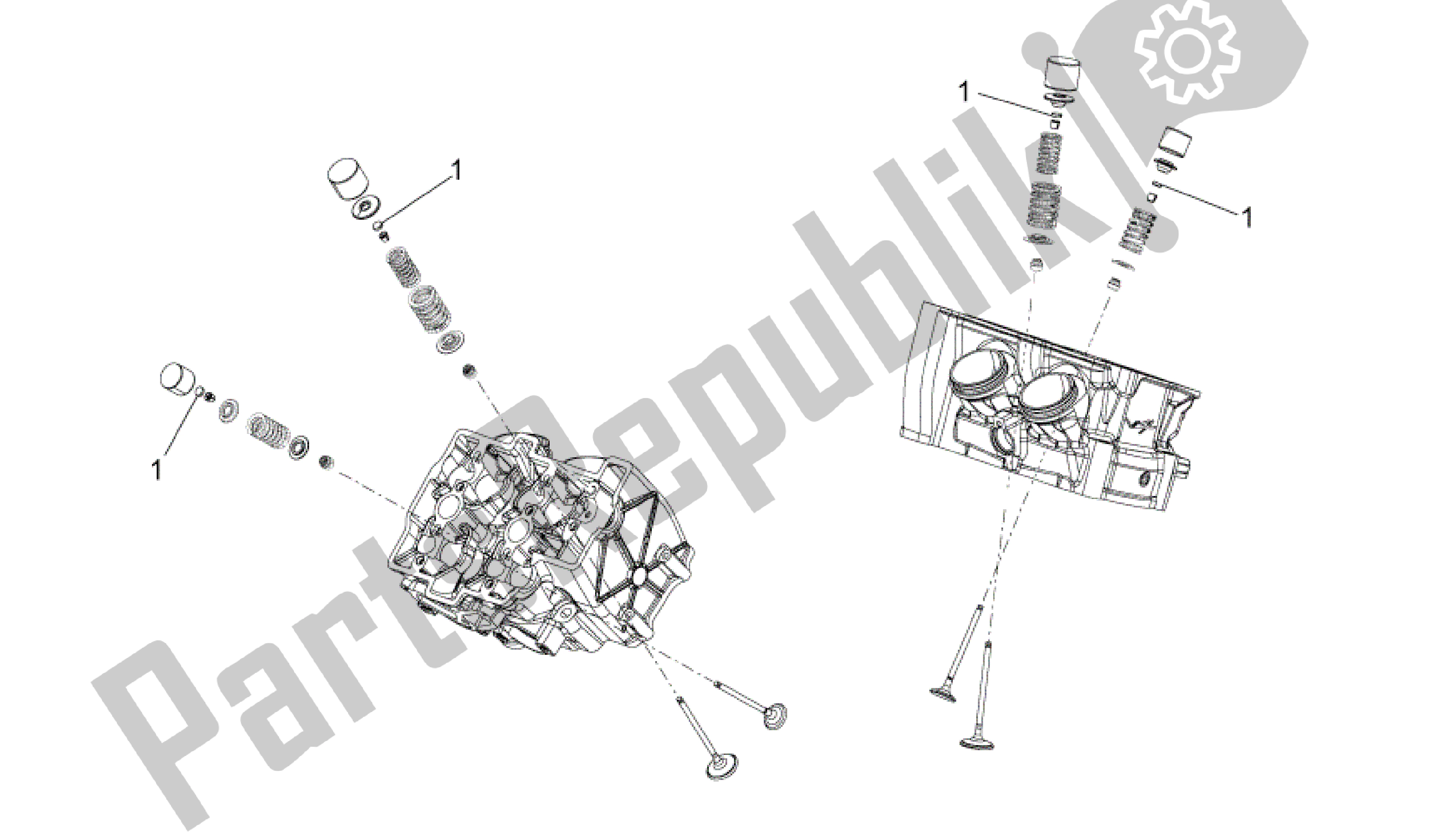 Alle Teile für das Ventilkissen des Aprilia RSV4 Aprc R 3982 1000 2011 - 2012