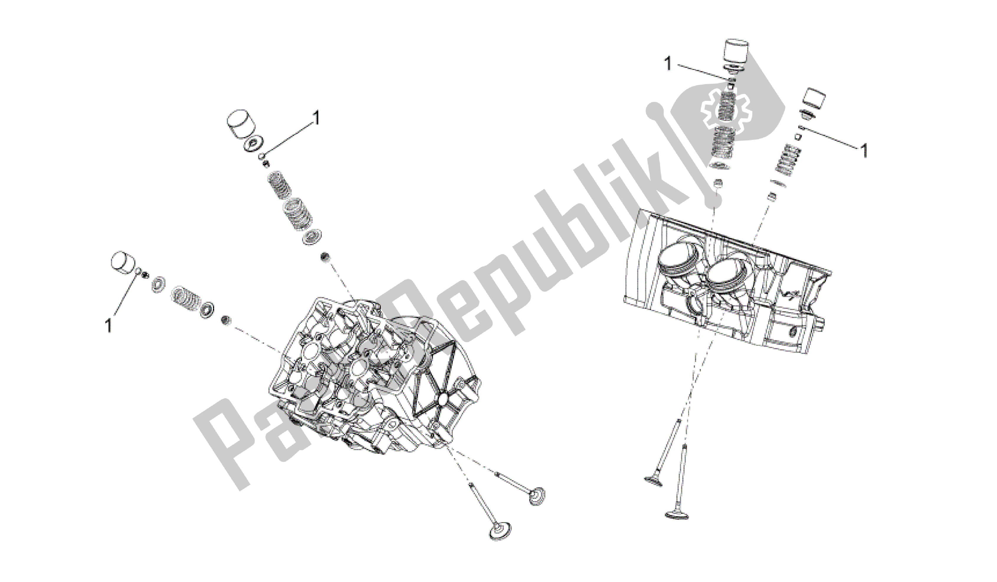 All parts for the Valves Pads of the Aprilia RSV4 Aprc R 3982 1000 2011 - 2012