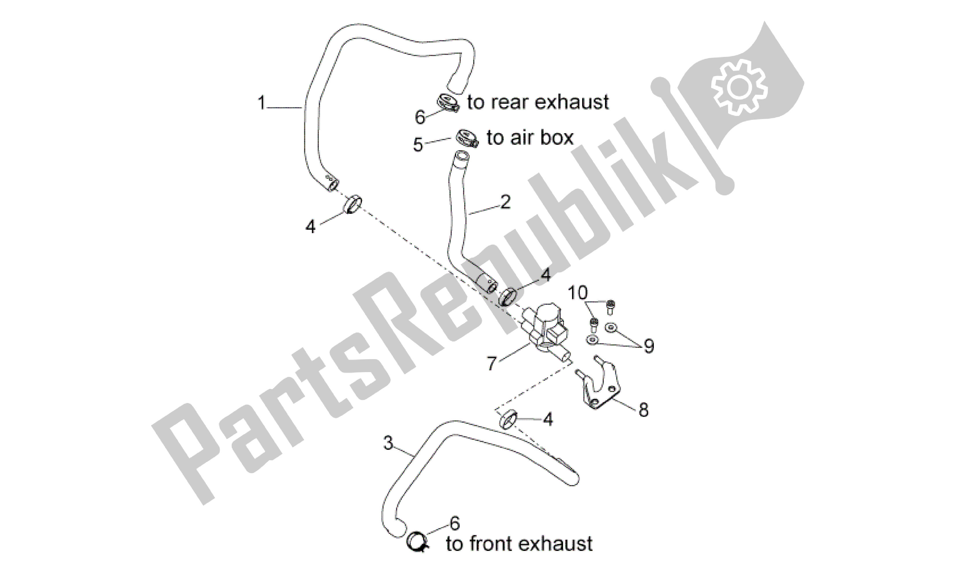 All parts for the Secondary Air of the Aprilia RSV4 Aprc R 3982 1000 2011 - 2012