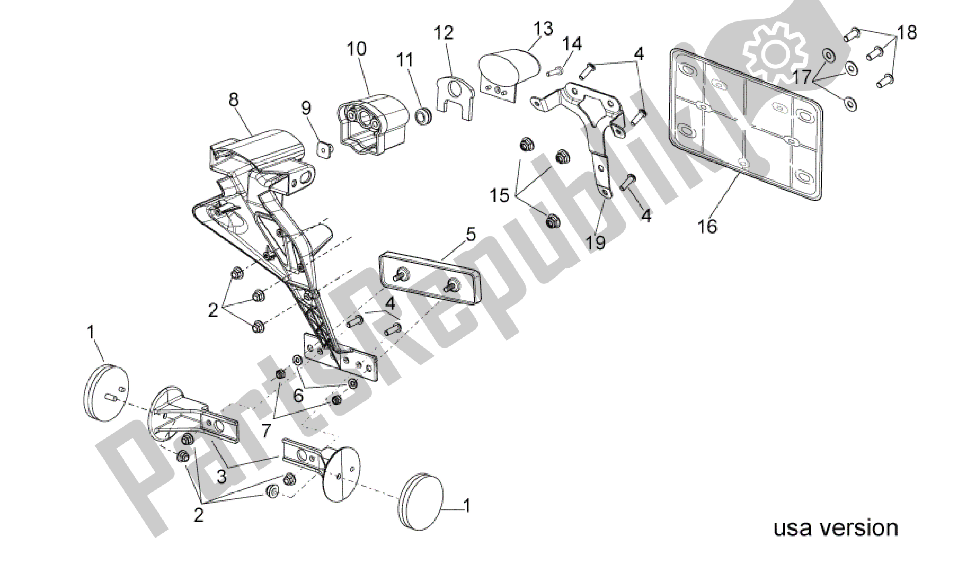 Toutes les pièces pour le Carrocería Trasera Ii du Aprilia RSV4 Tuono V4 R Aprc 1000 2011