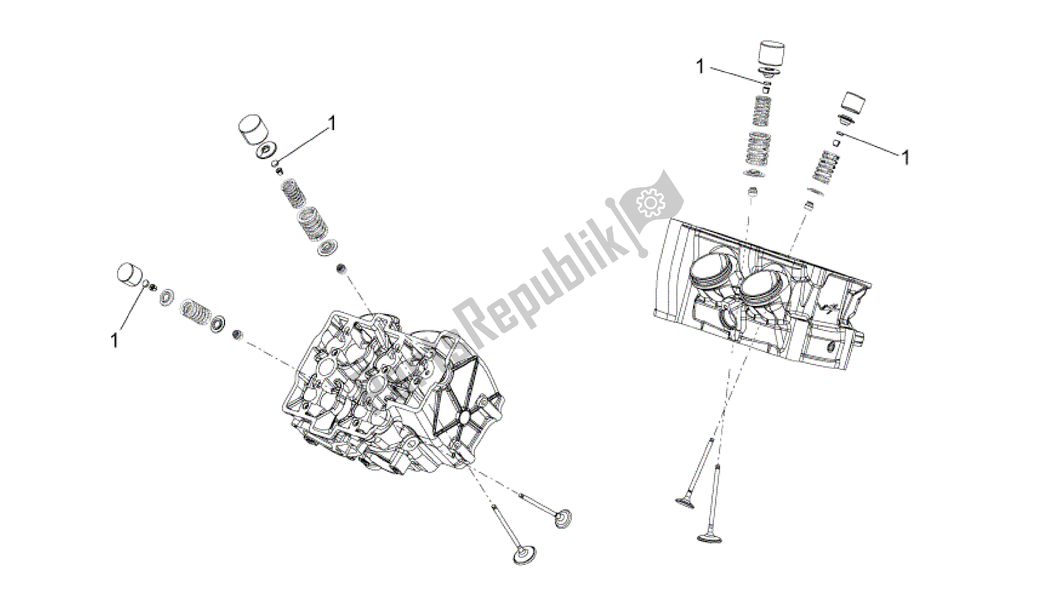 Todas las partes para Pastillas Válvulas de Aprilia RSV4 Tuono V4 R Aprc 1000 2011