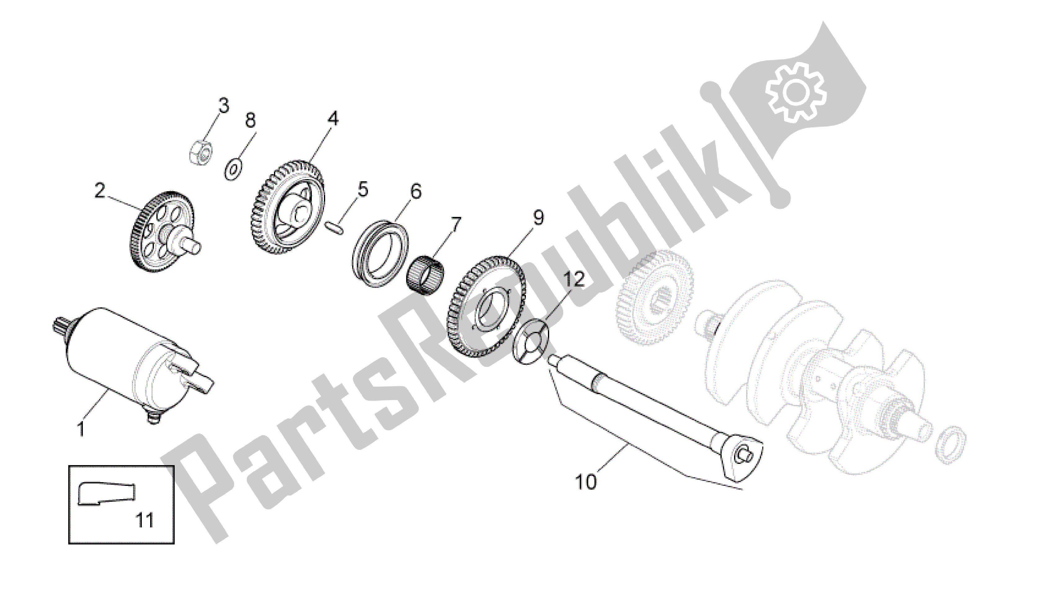 All parts for the Grupo Encendido of the Aprilia RSV4 Tuono V4 R Aprc 1000 2011