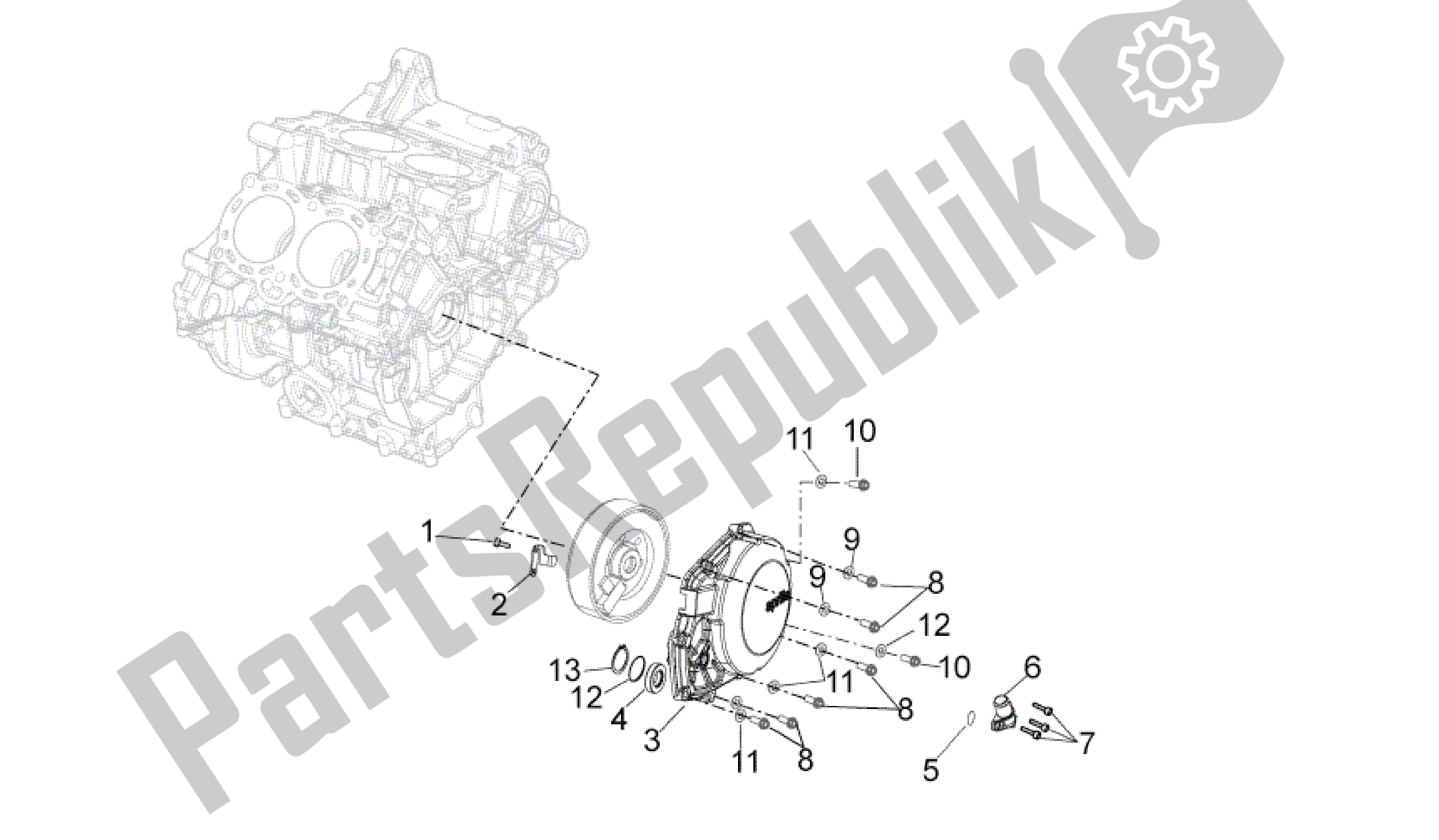 Wszystkie części do Tapa Gener. Aprilia RSV4 Tuono V4 R Aprc 1000 2011