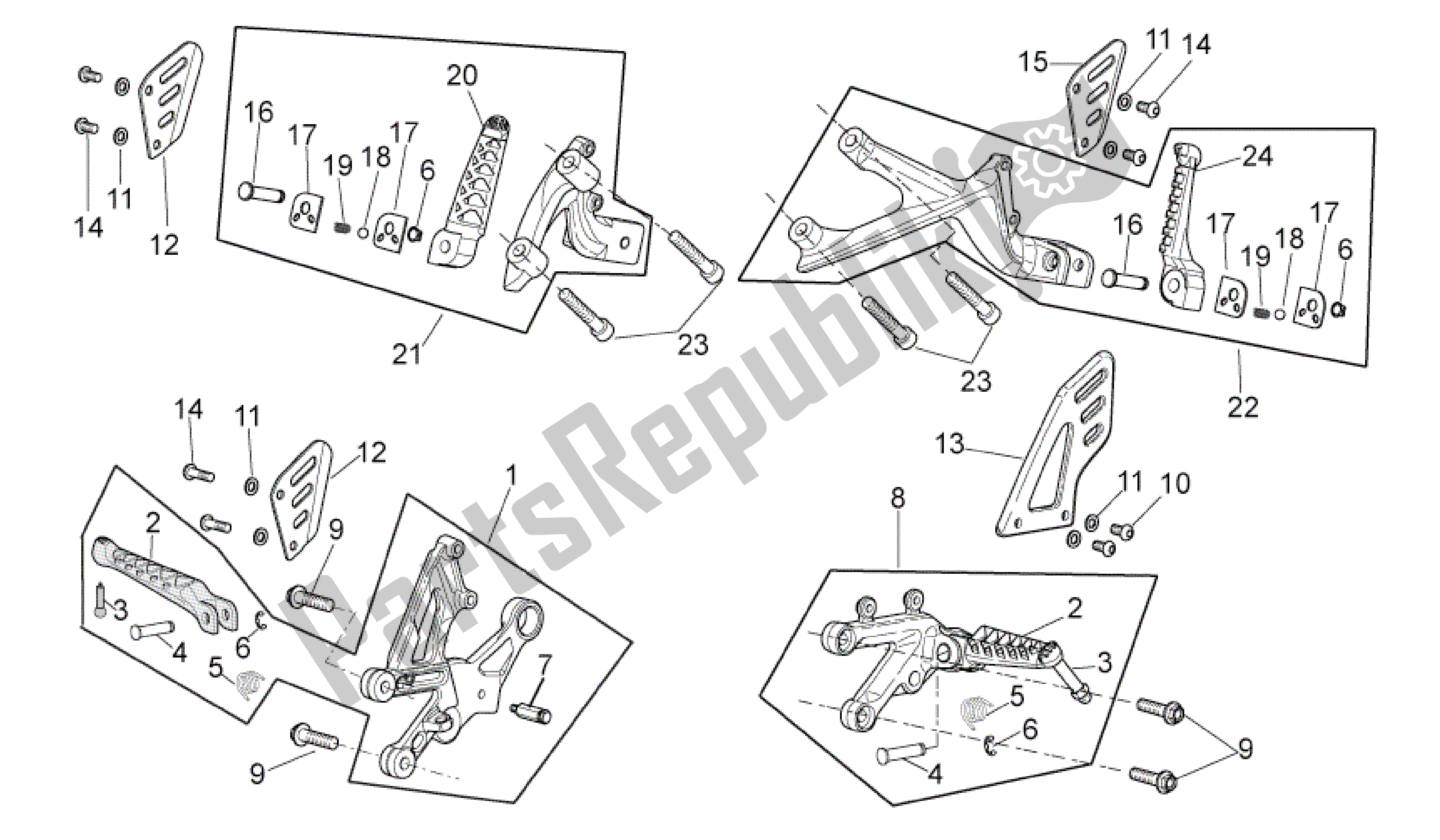 Todas las partes para Reposapiés de Aprilia RSV4 Aprc R ABS 3984 1000 2013