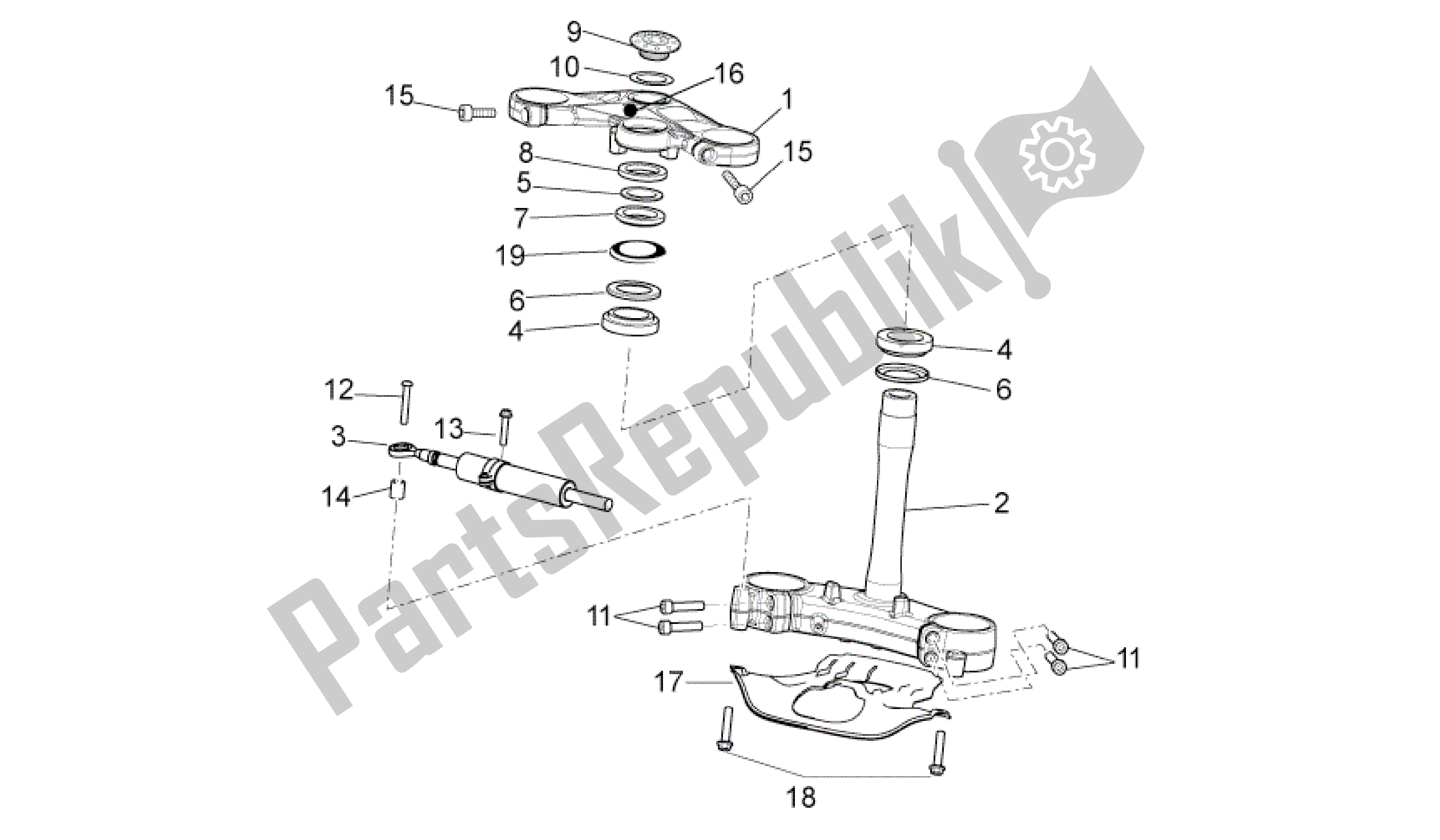 Tutte le parti per il Timone del Aprilia RSV4 Aprc R ABS 3984 1000 2013