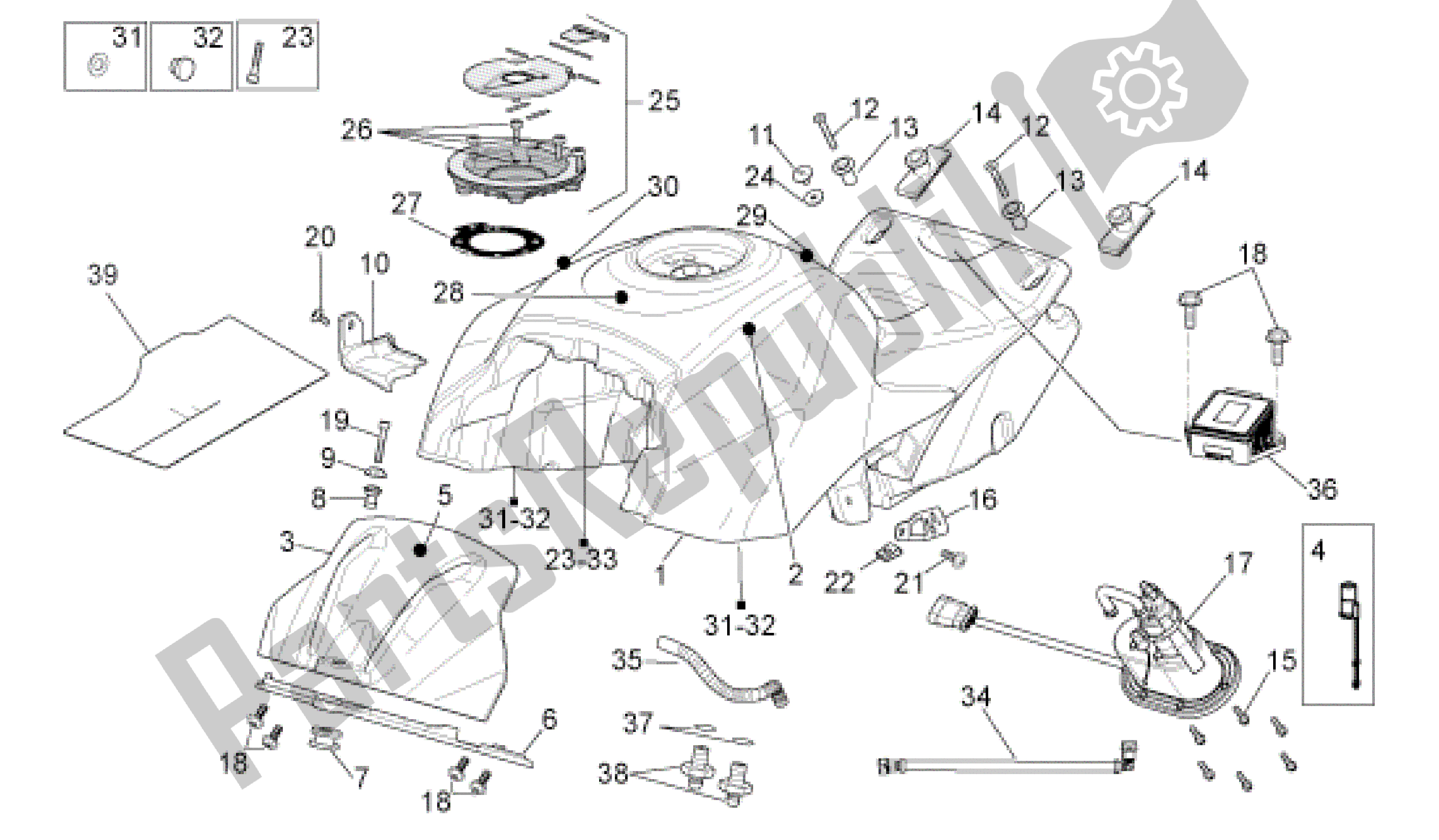 Toutes les pièces pour le Réservoir D'essence du Aprilia RSV4 Aprc R ABS 3984 1000 2013