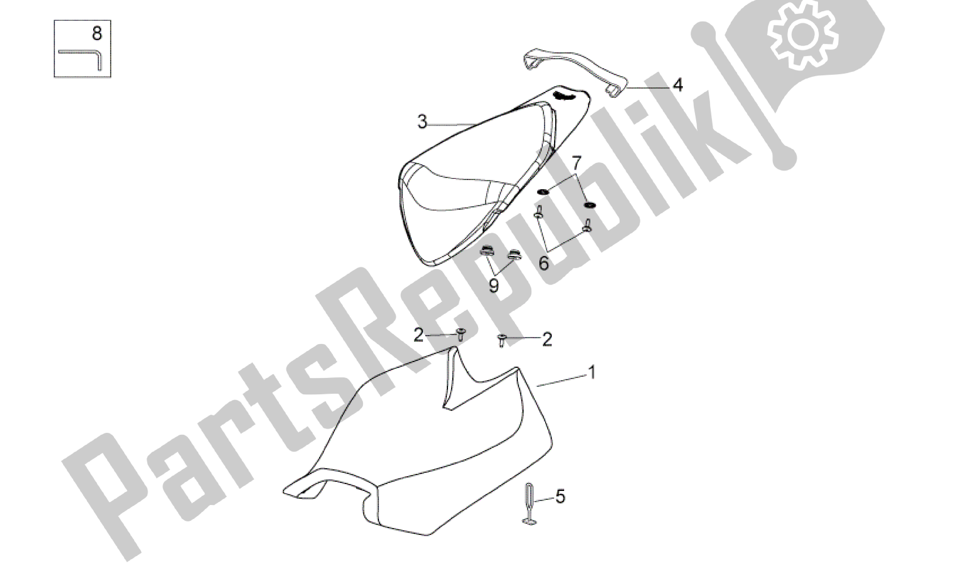 Wszystkie części do Siod? O Aprilia RSV4 Aprc R ABS 3984 1000 2013