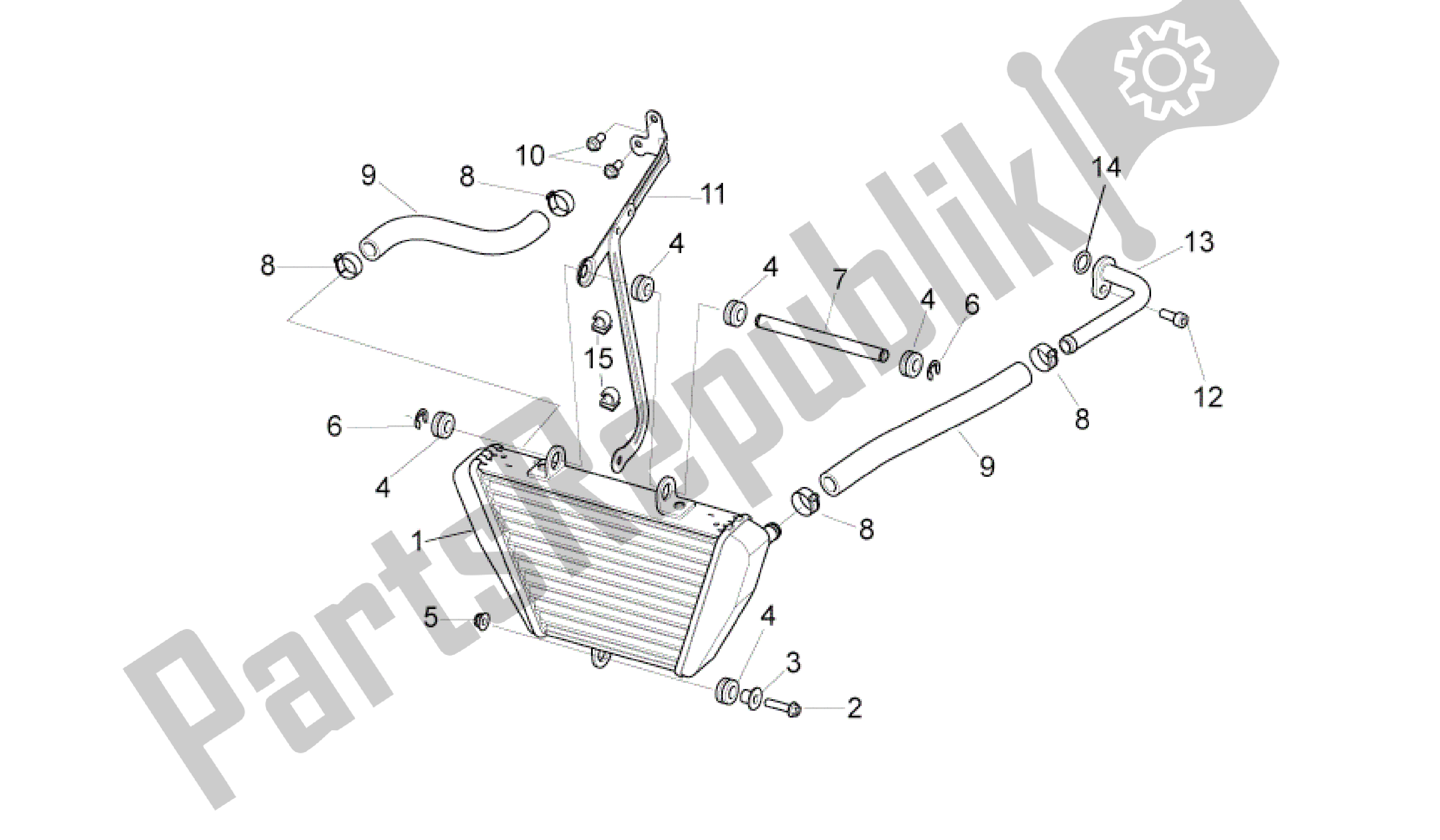 All parts for the Oil Radiator of the Aprilia RSV4 Aprc R ABS 3984 1000 2013