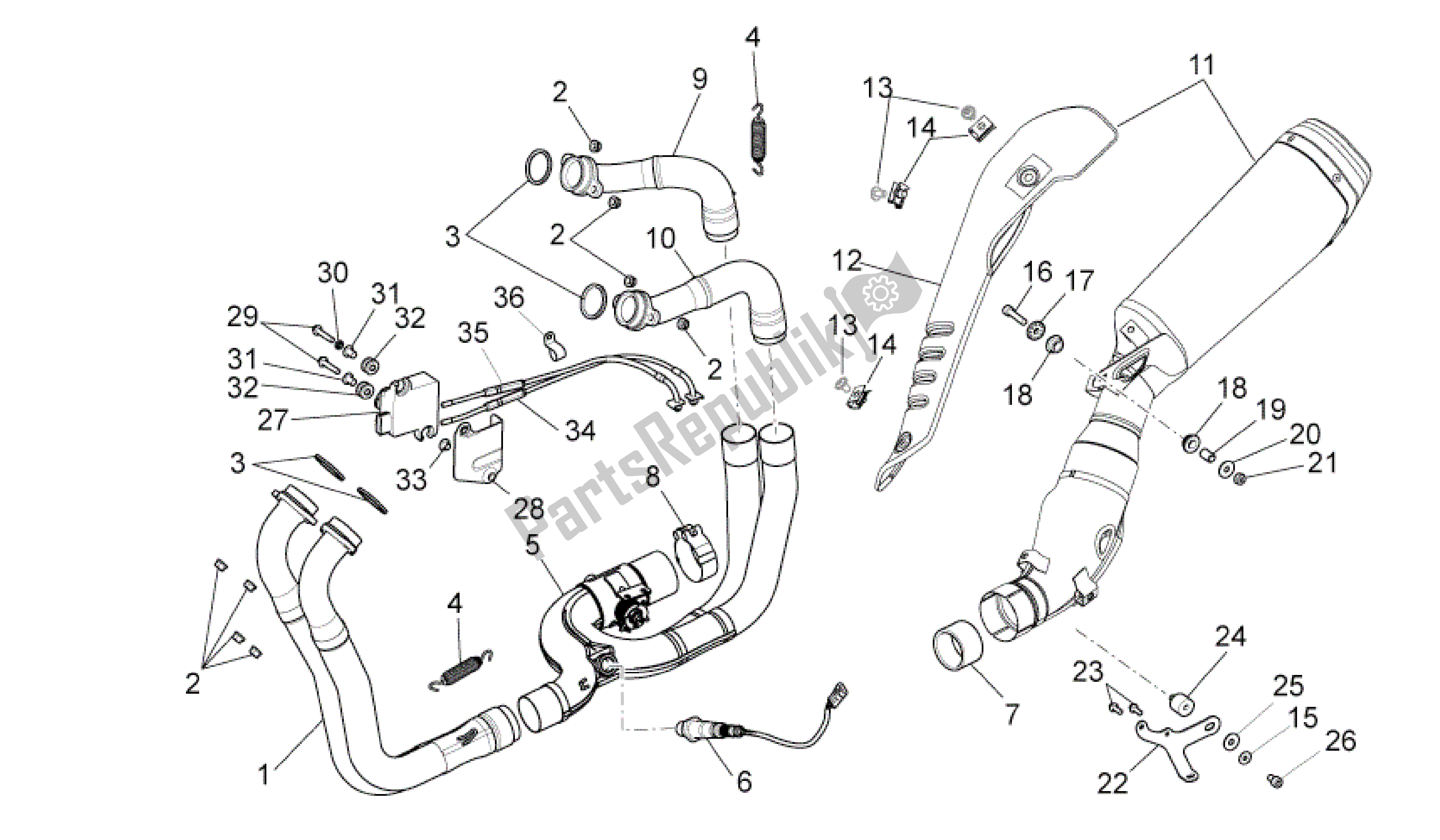 Todas las partes para Tubo De Escape I de Aprilia RSV4 Aprc R ABS 3984 1000 2013